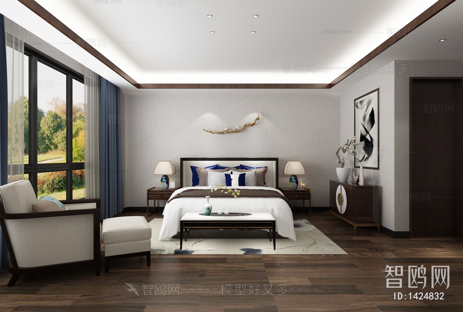 New Chinese Style Bedroom