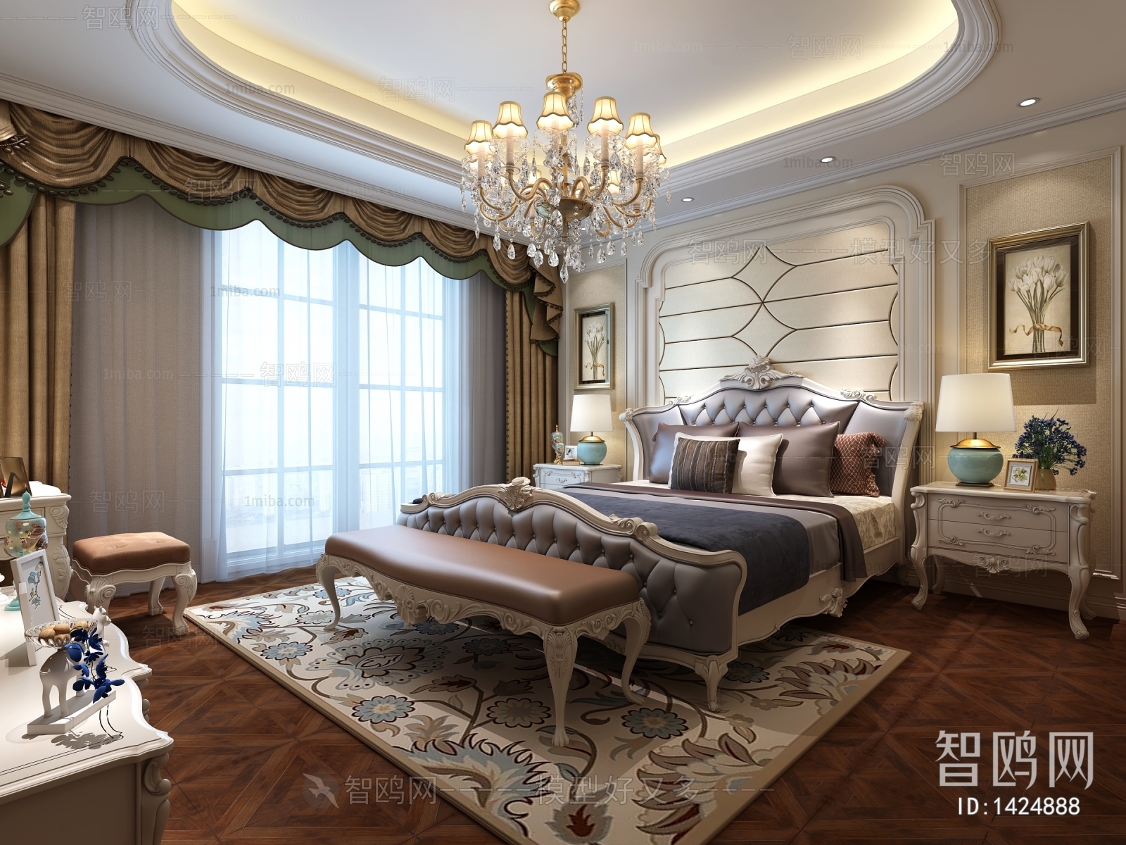 European Style New Classical Style Bedroom