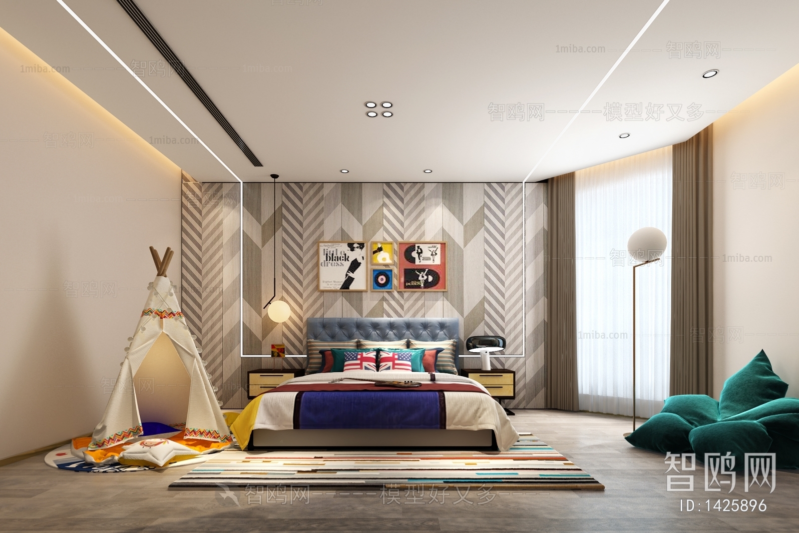 Modern Boy's Room And Son's Room