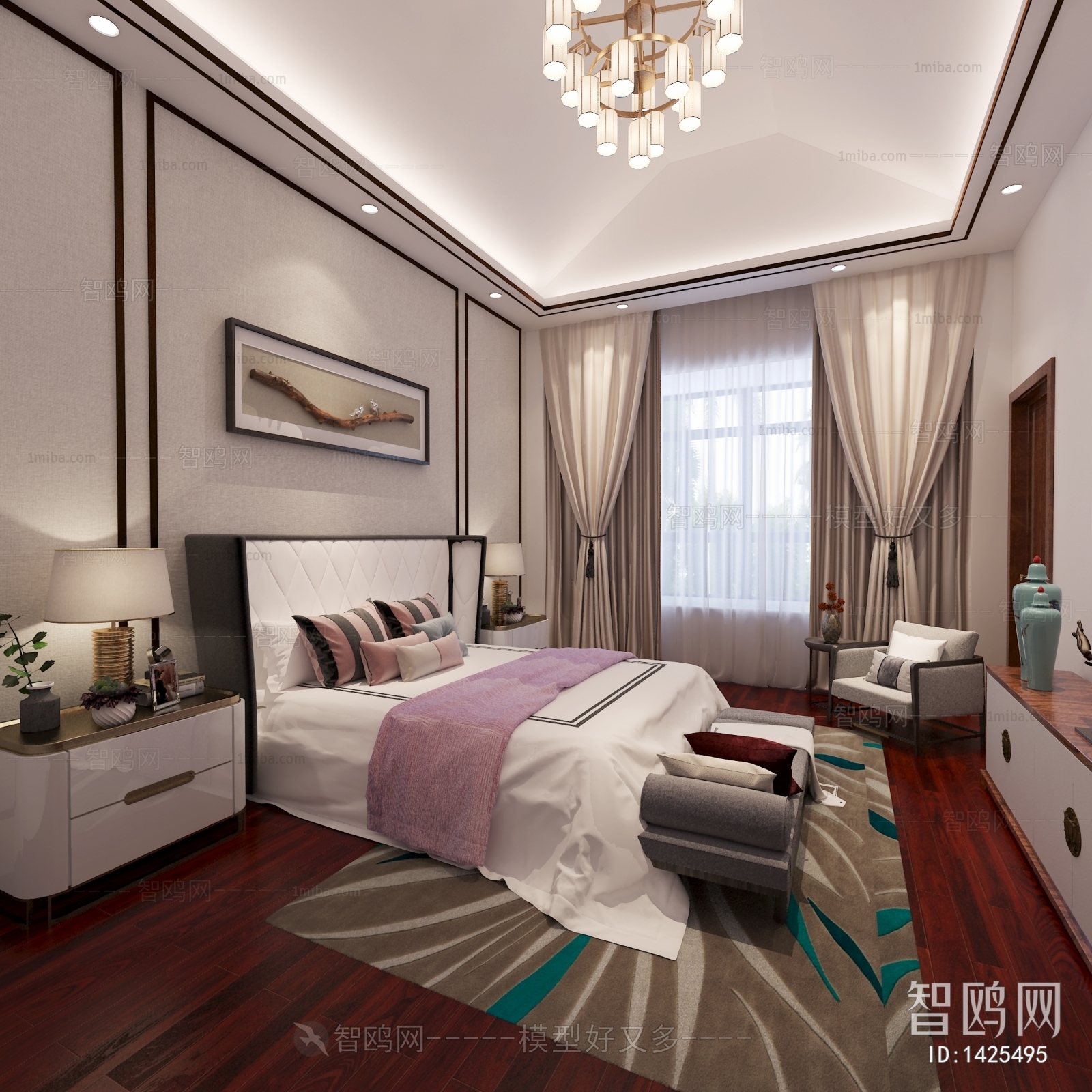 New Chinese Style Bedroom