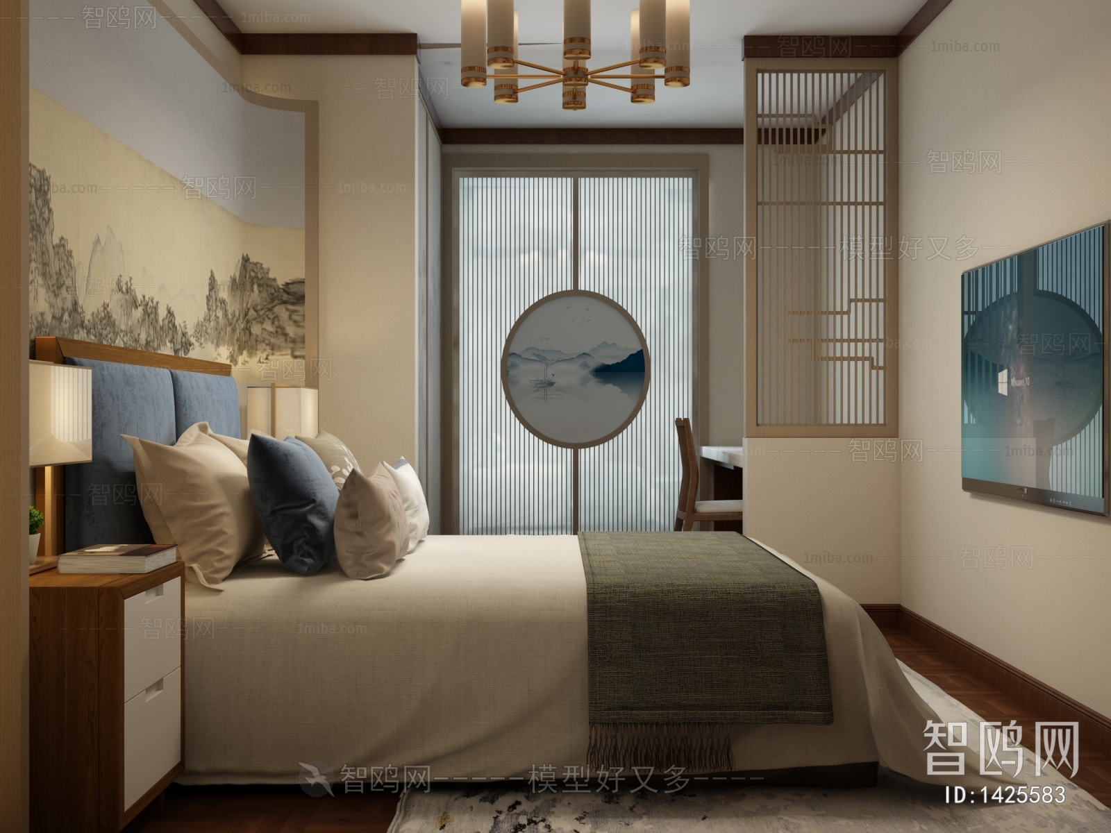 New Chinese Style Bedroom