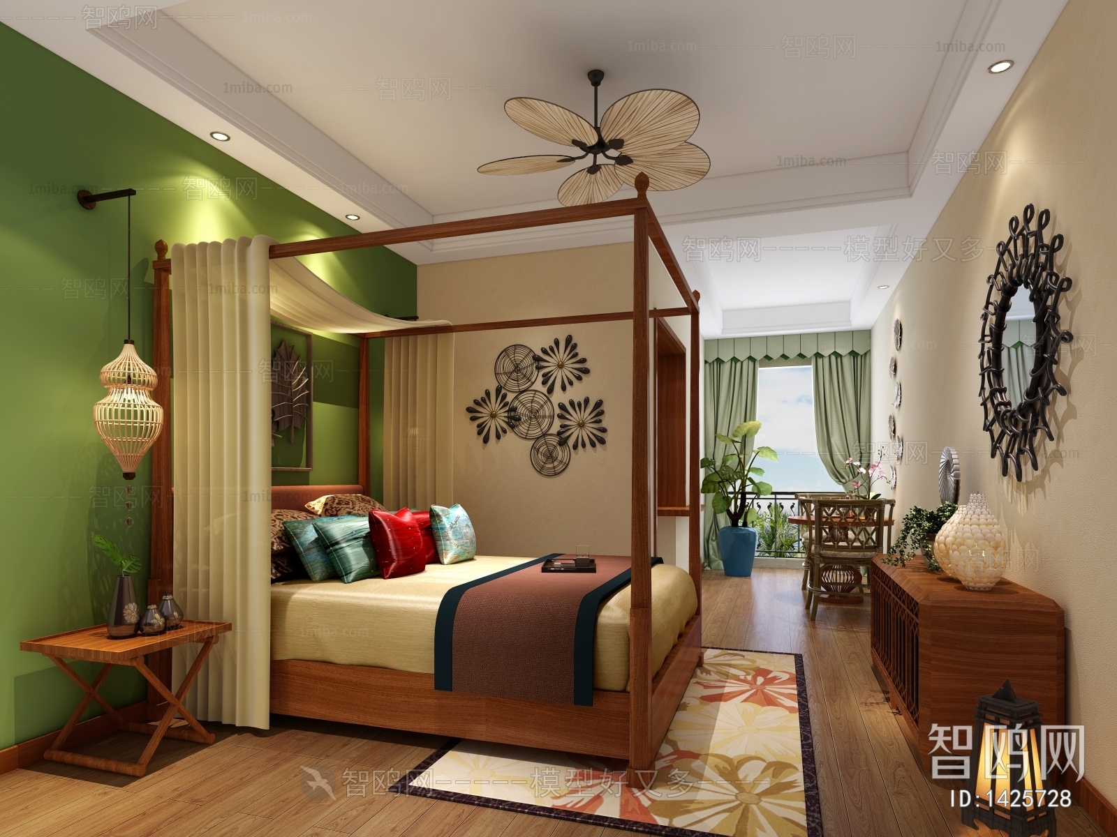 Southeast Asian Style Bedroom