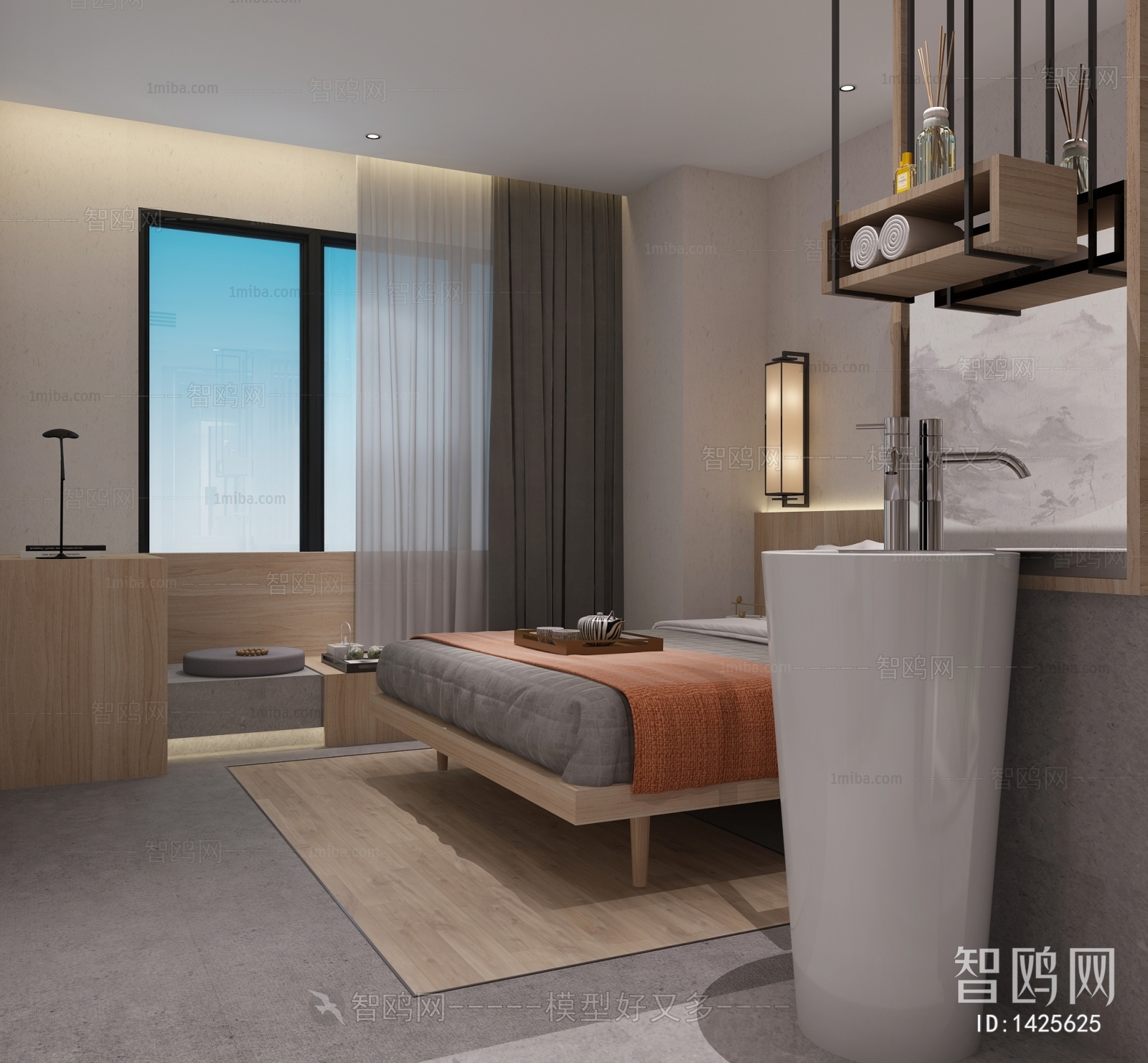 New Chinese Style Bedroom