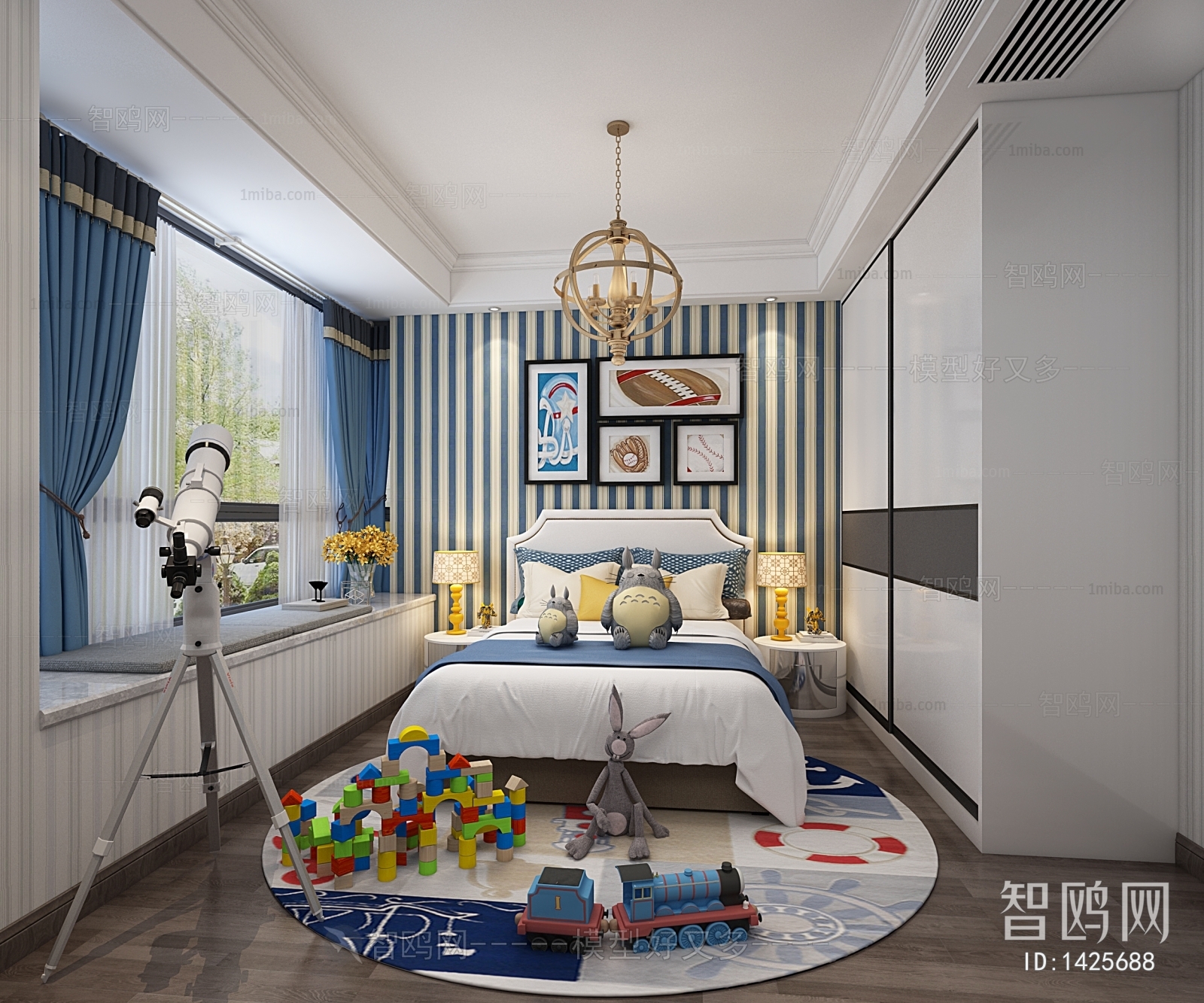 Modern Boy's Room And Son's Room