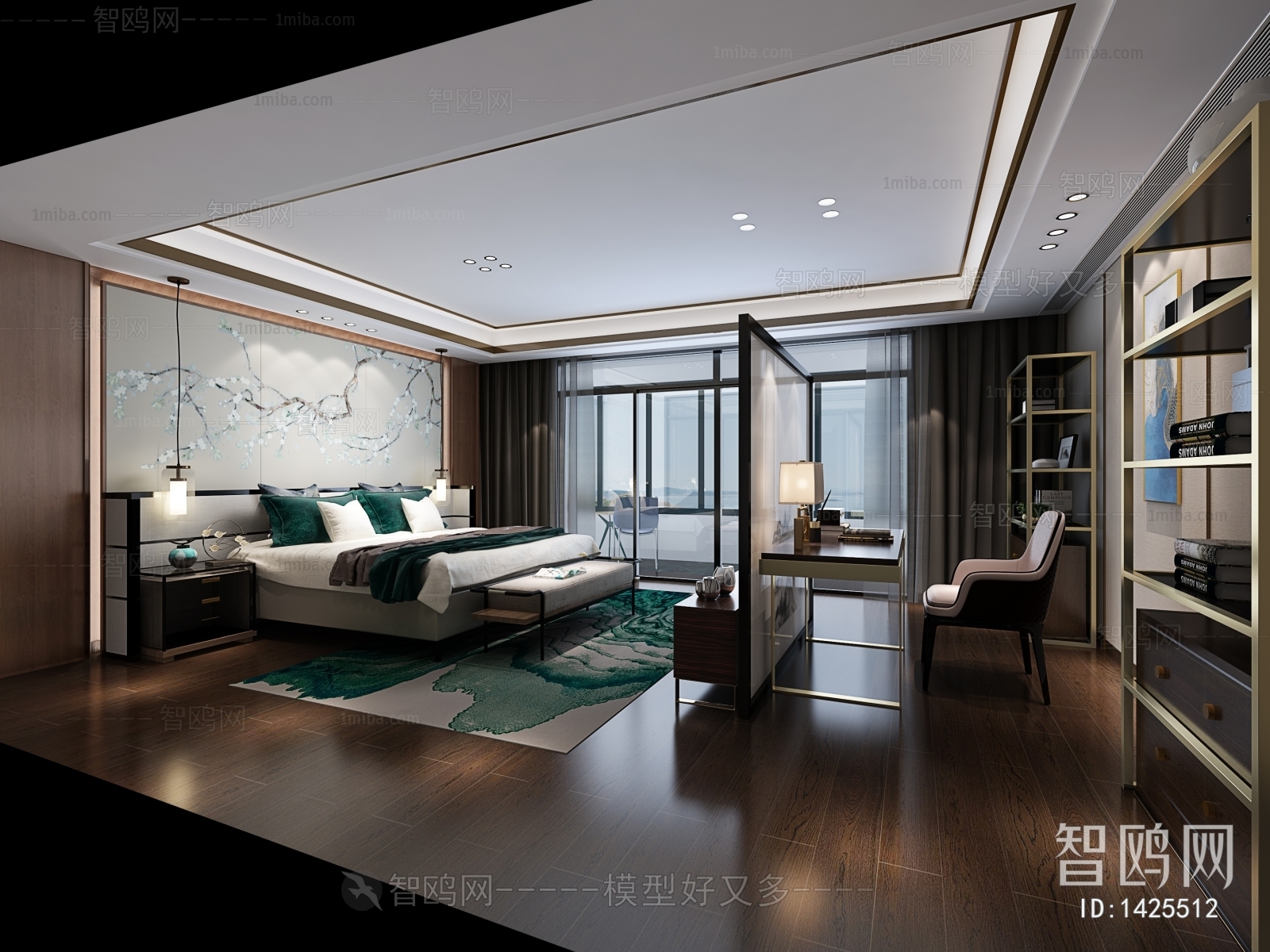 New Chinese Style Bedroom