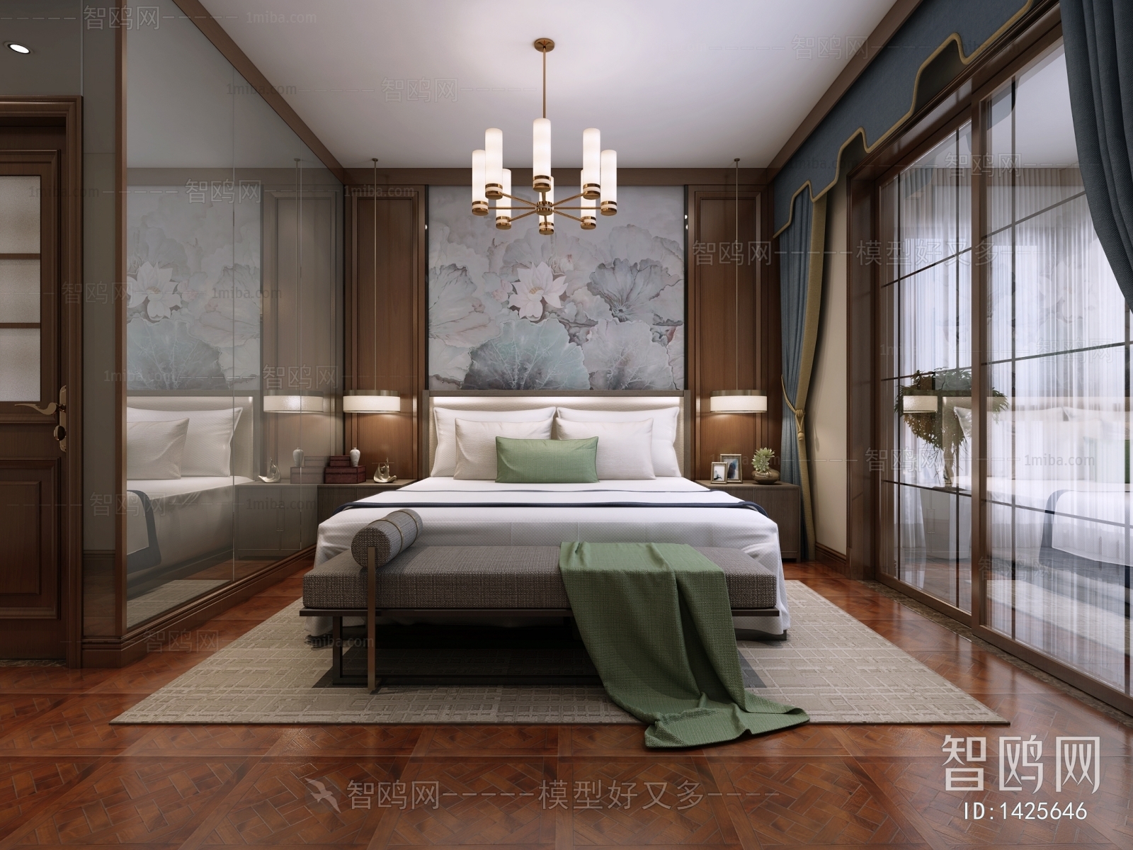 New Chinese Style Bedroom