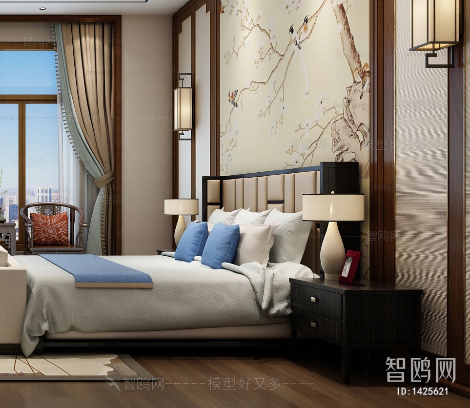 New Chinese Style Bedroom