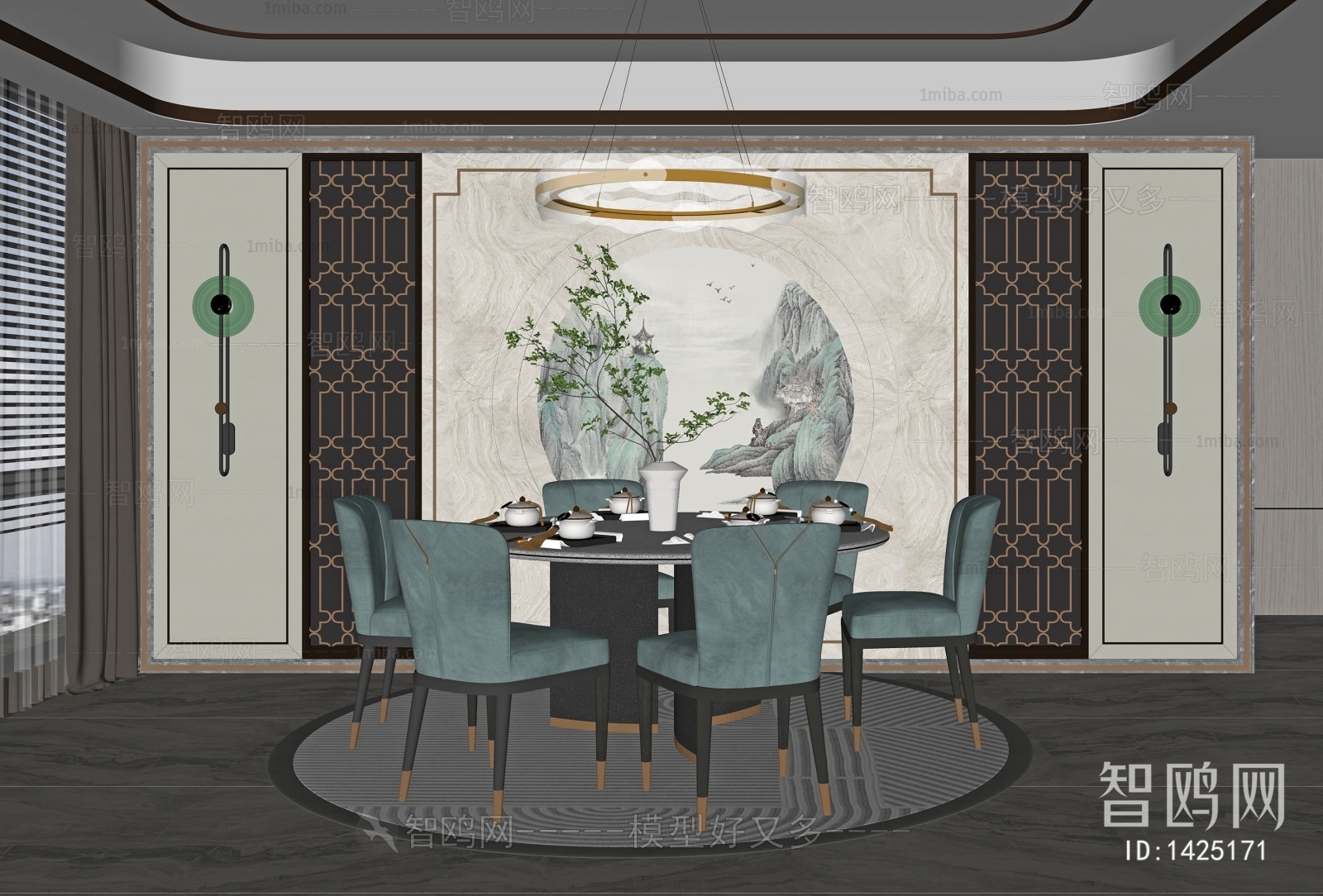 New Chinese Style Dining Room