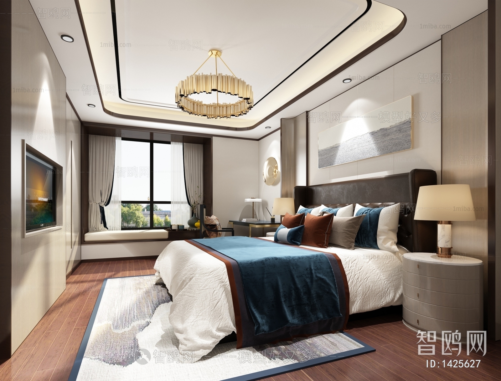 New Chinese Style Bedroom