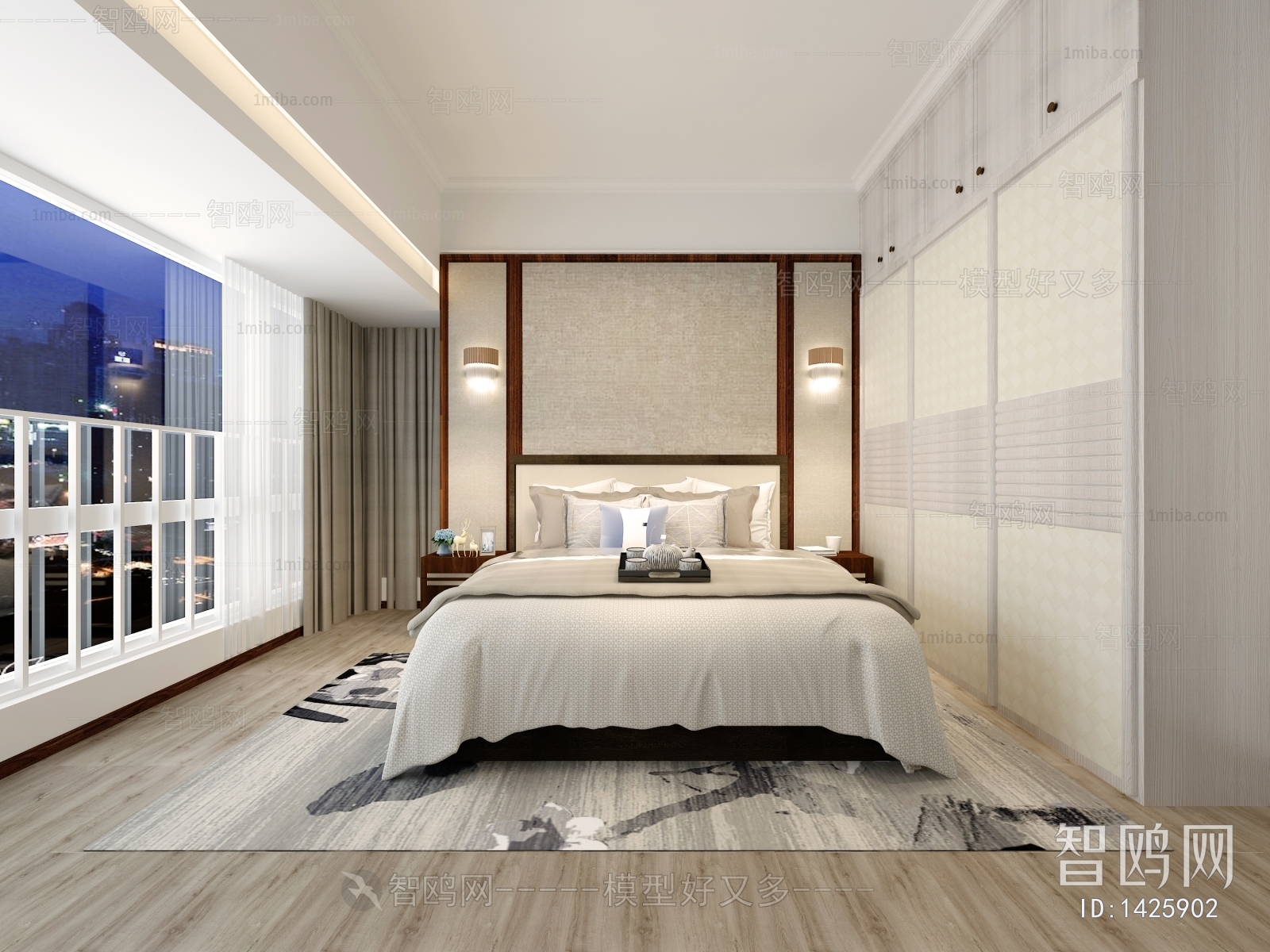 New Chinese Style Bedroom