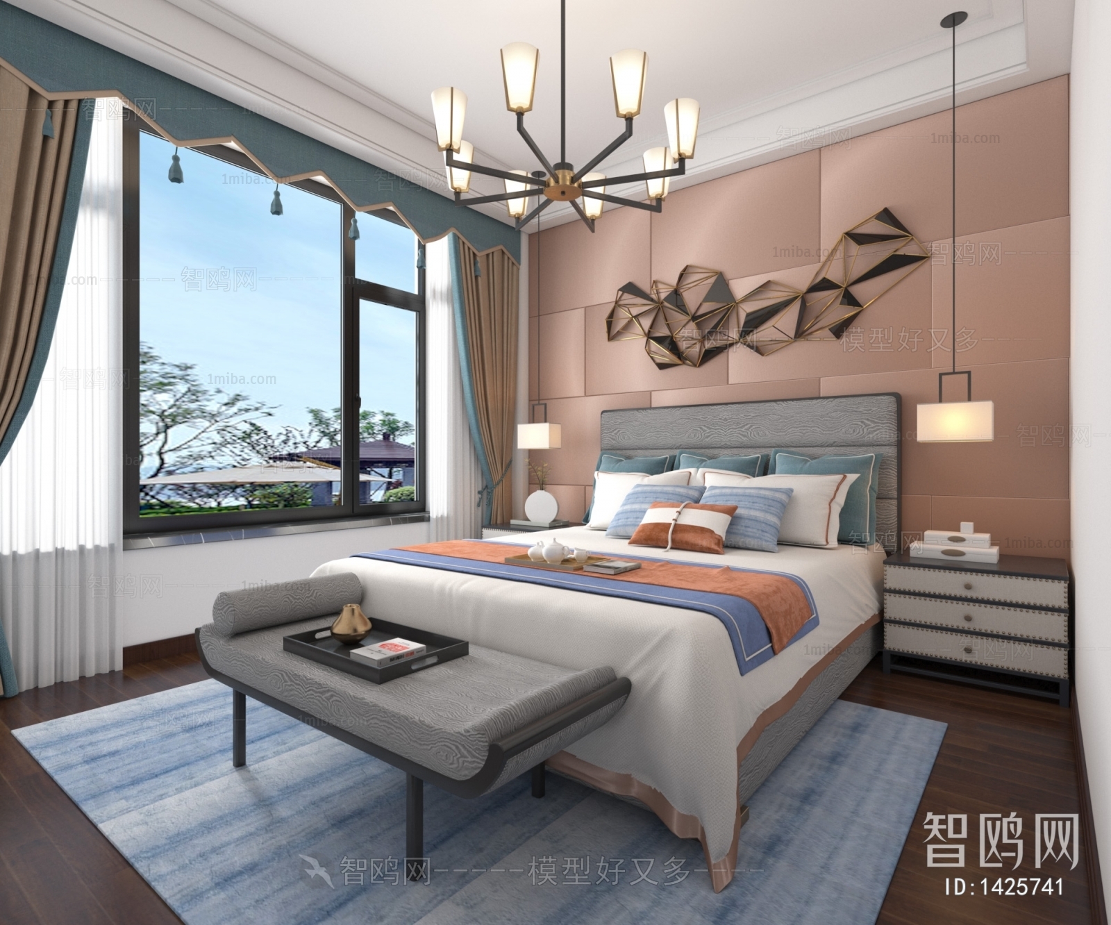 New Chinese Style Bedroom