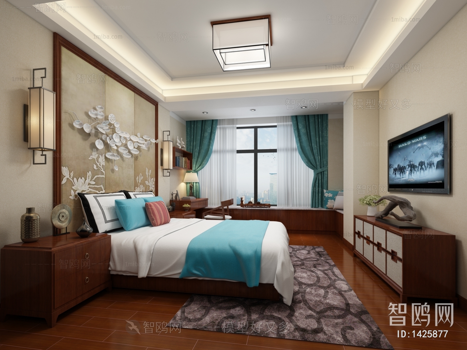 New Chinese Style Bedroom