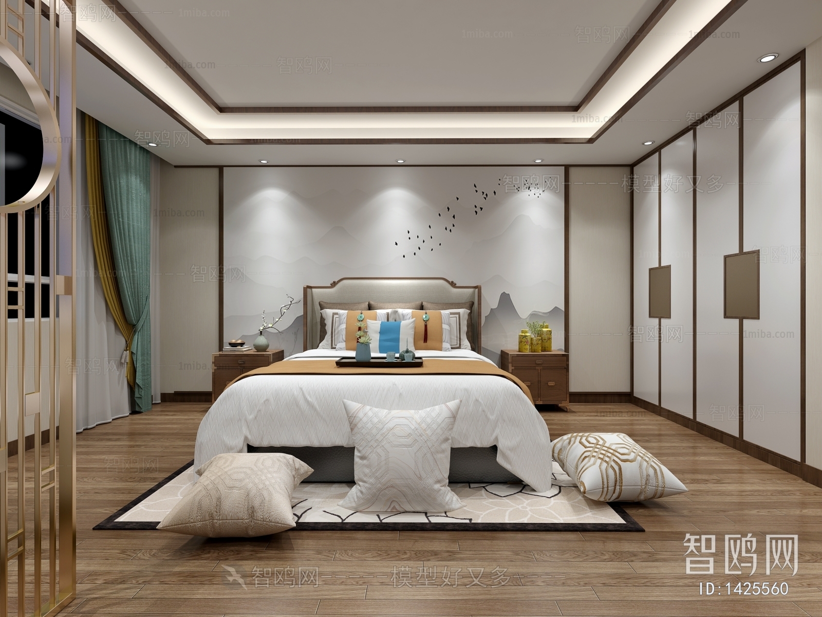 New Chinese Style Bedroom