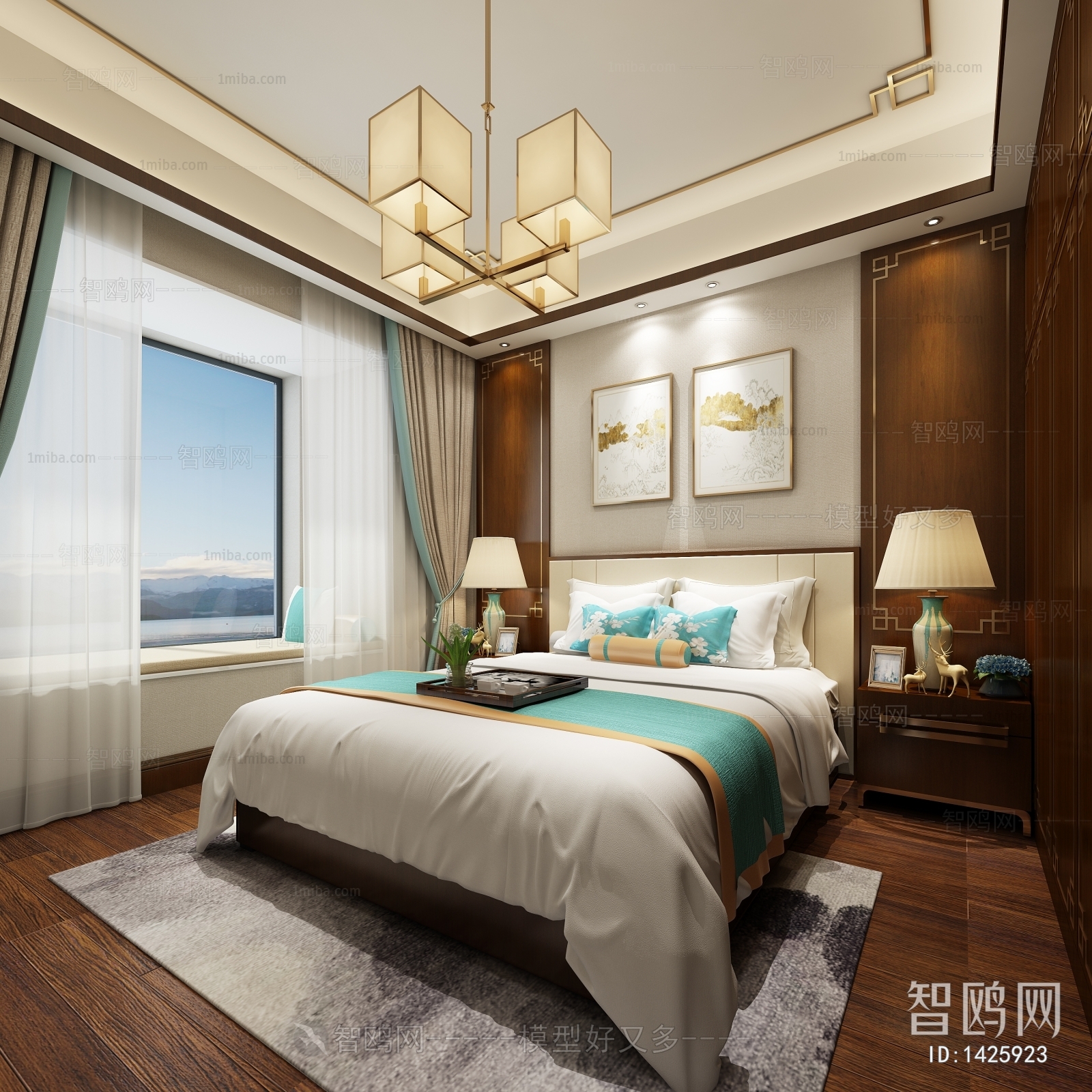 New Chinese Style Bedroom