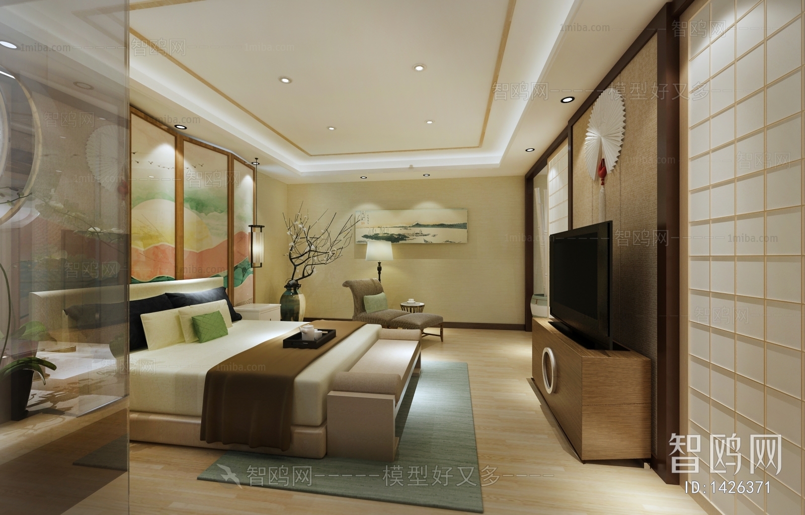 New Chinese Style Bedroom