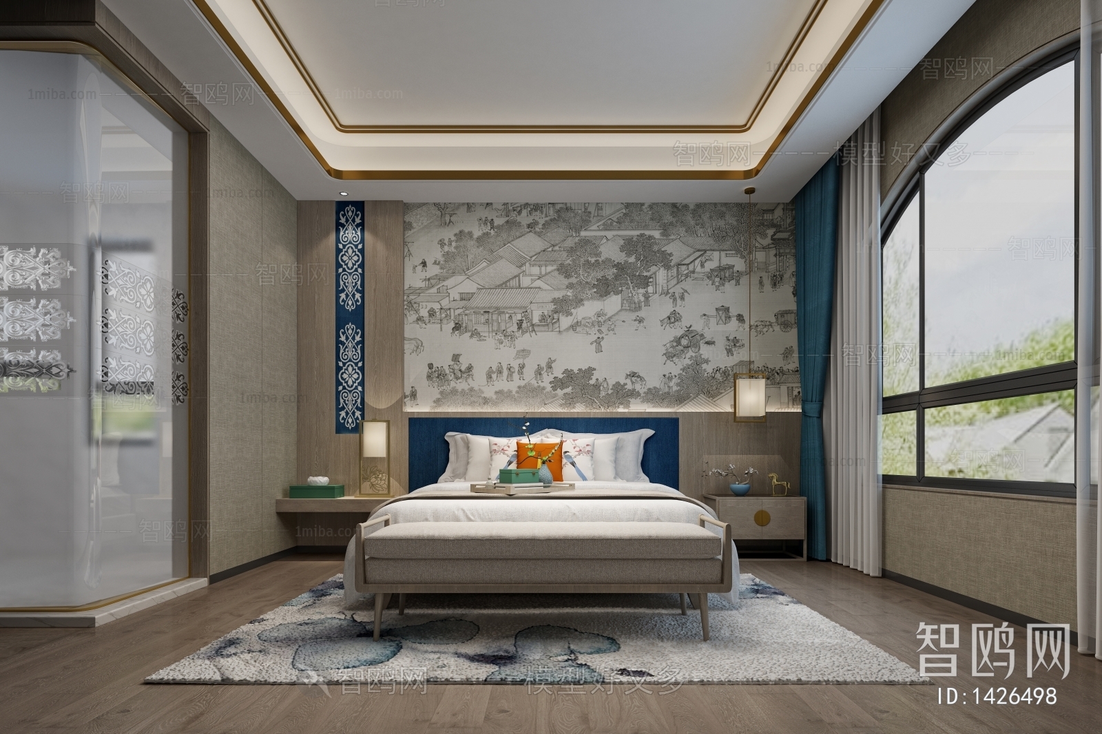 New Chinese Style Bedroom