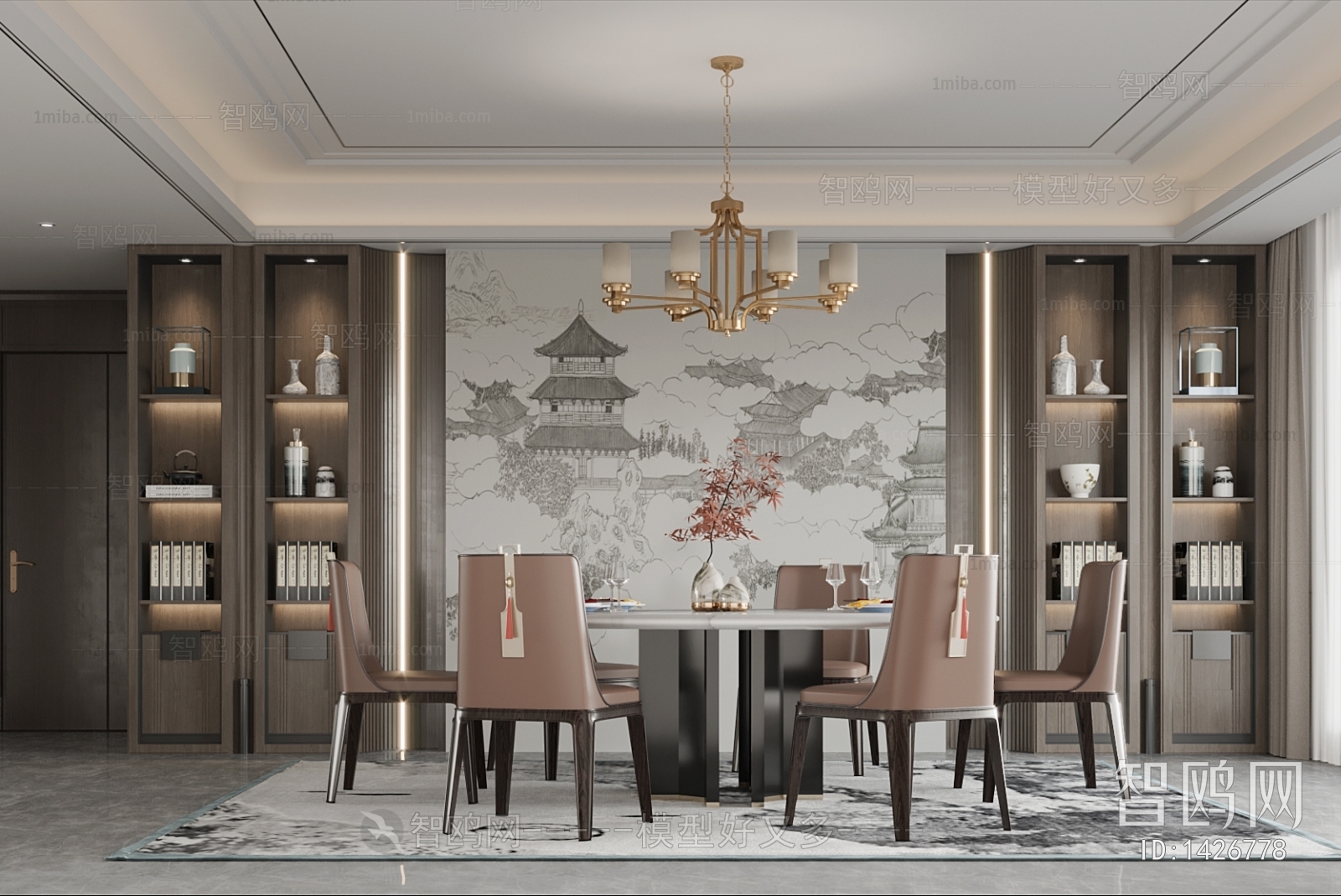 New Chinese Style Dining Room