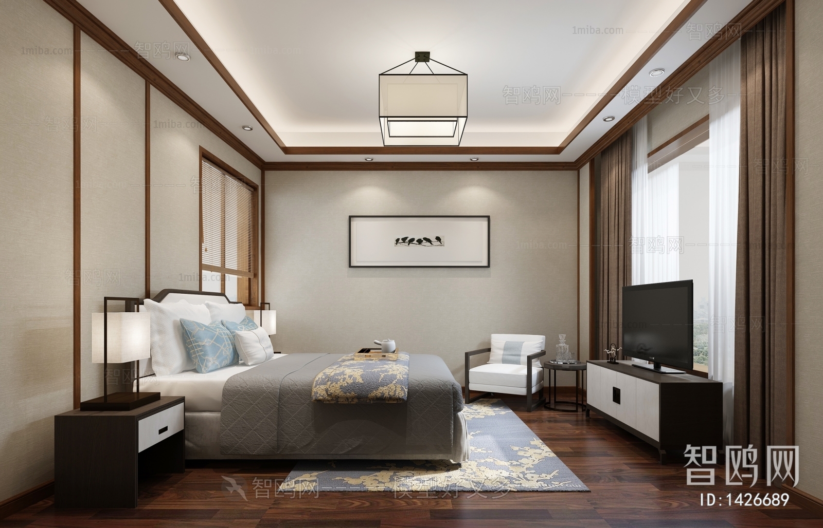 New Chinese Style Bedroom