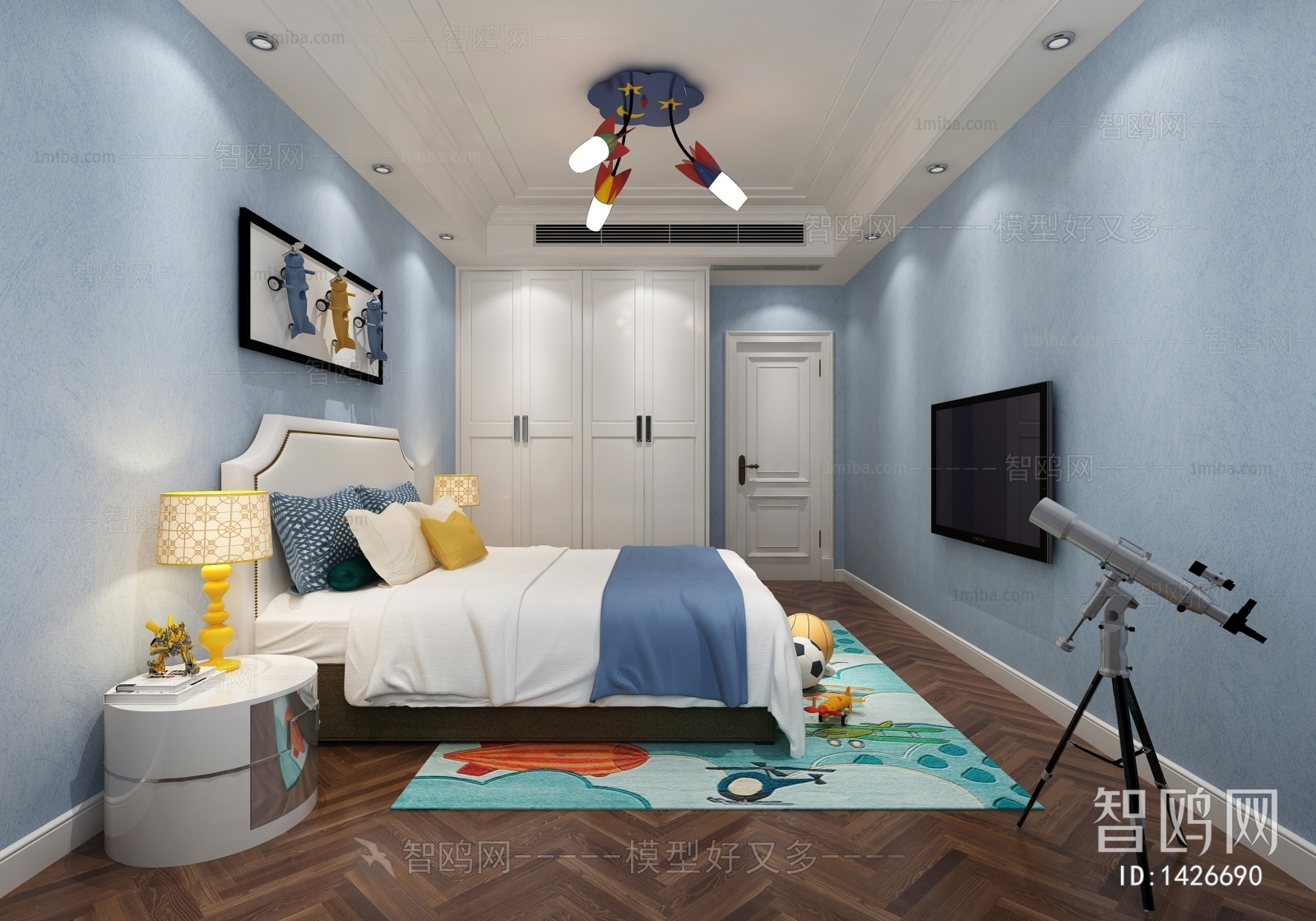 Modern Boy's Room And Son's Room