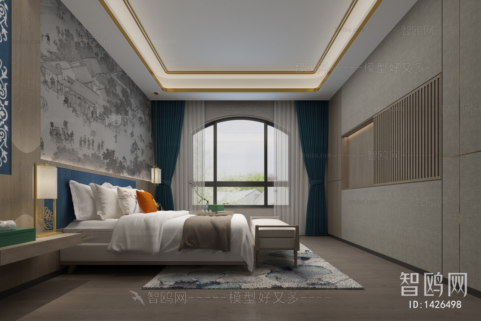 New Chinese Style Bedroom