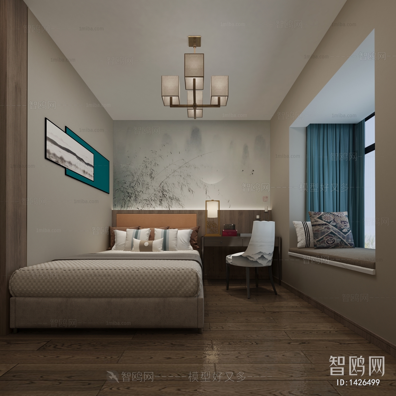 New Chinese Style Bedroom