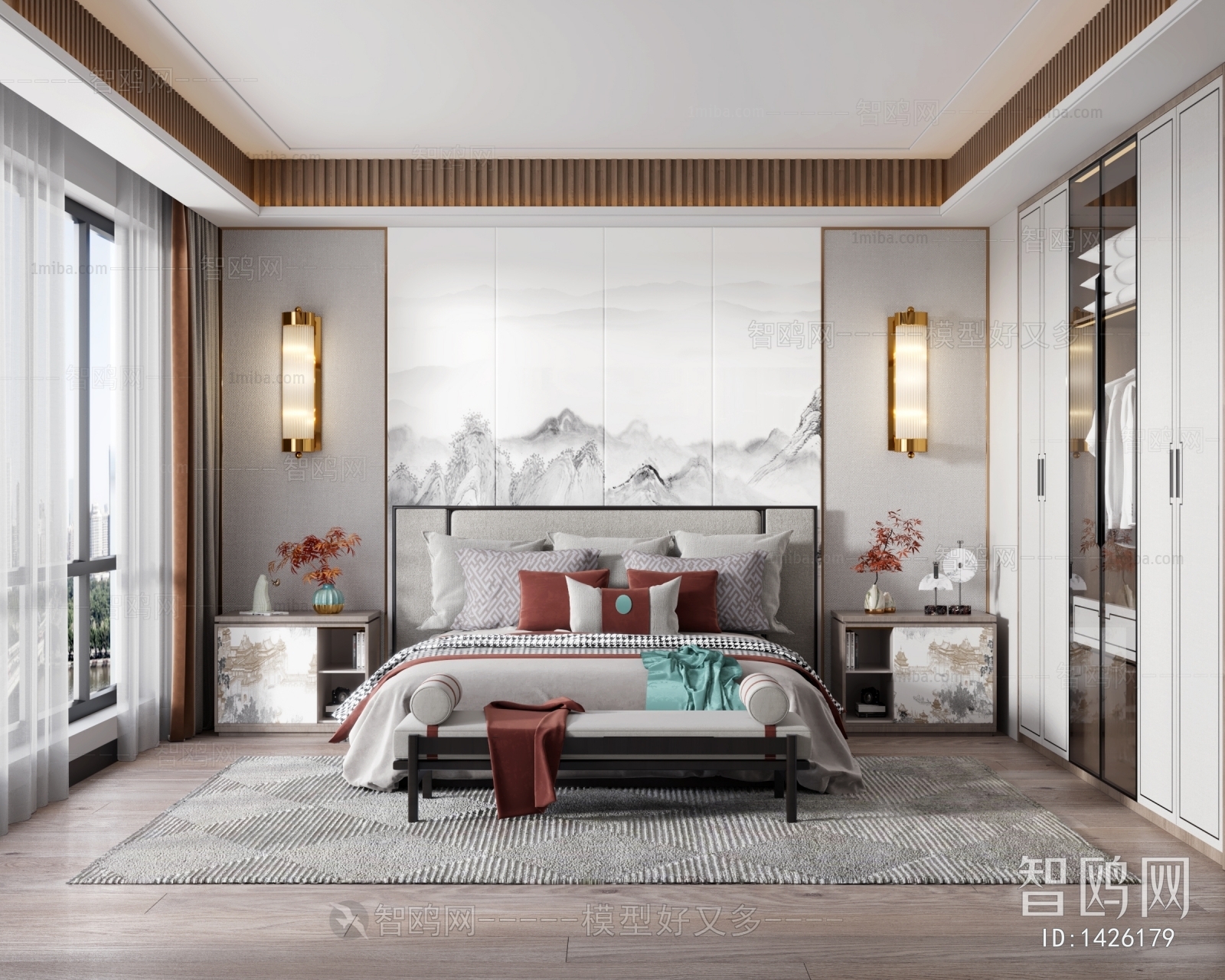 New Chinese Style Bedroom