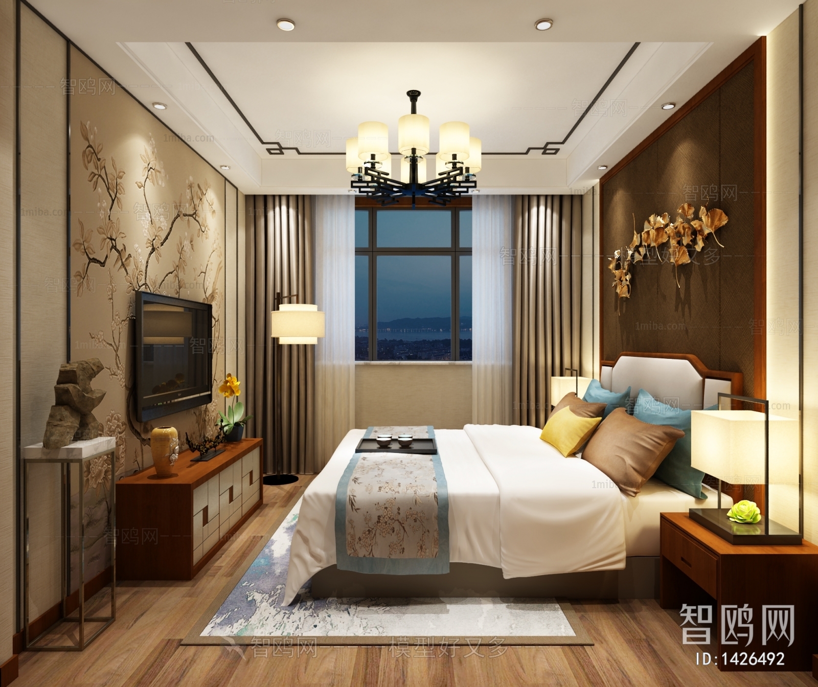 New Chinese Style Bedroom