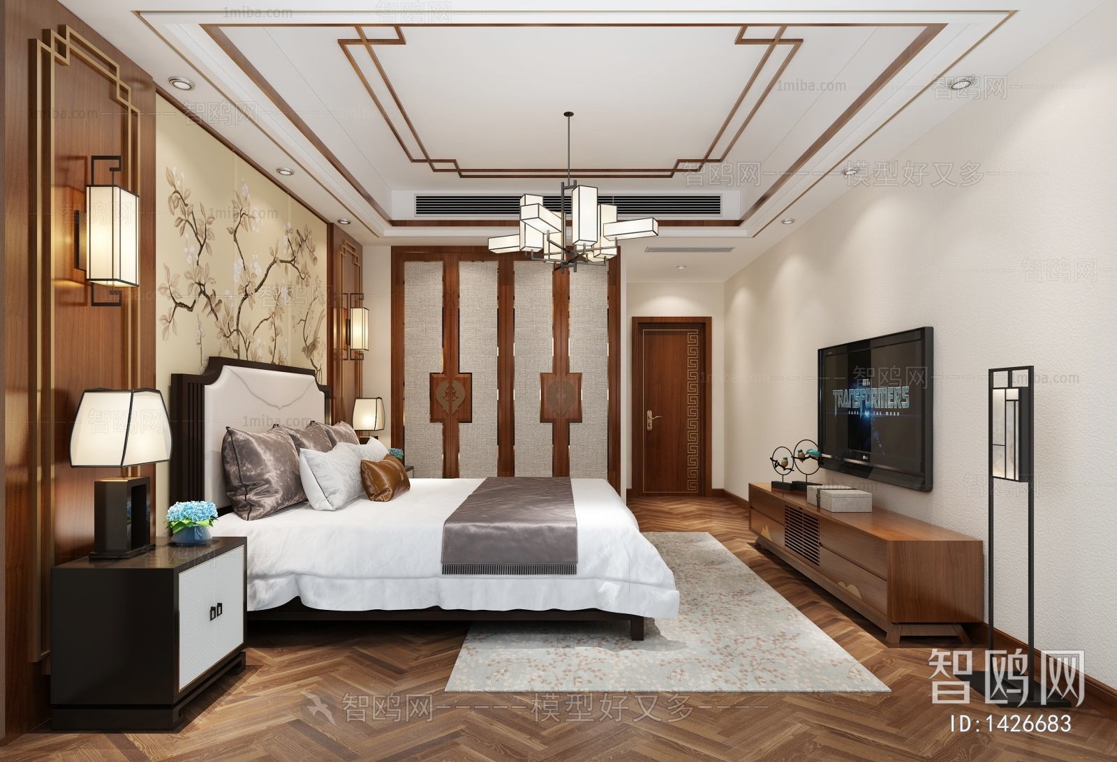 New Chinese Style Bedroom