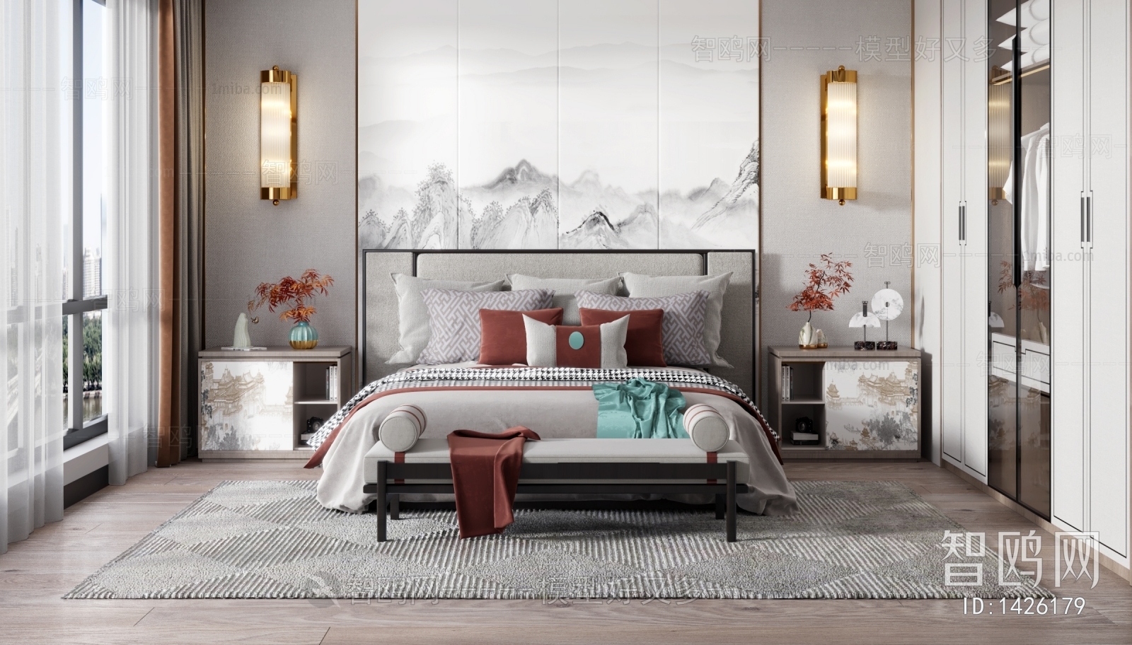 New Chinese Style Bedroom