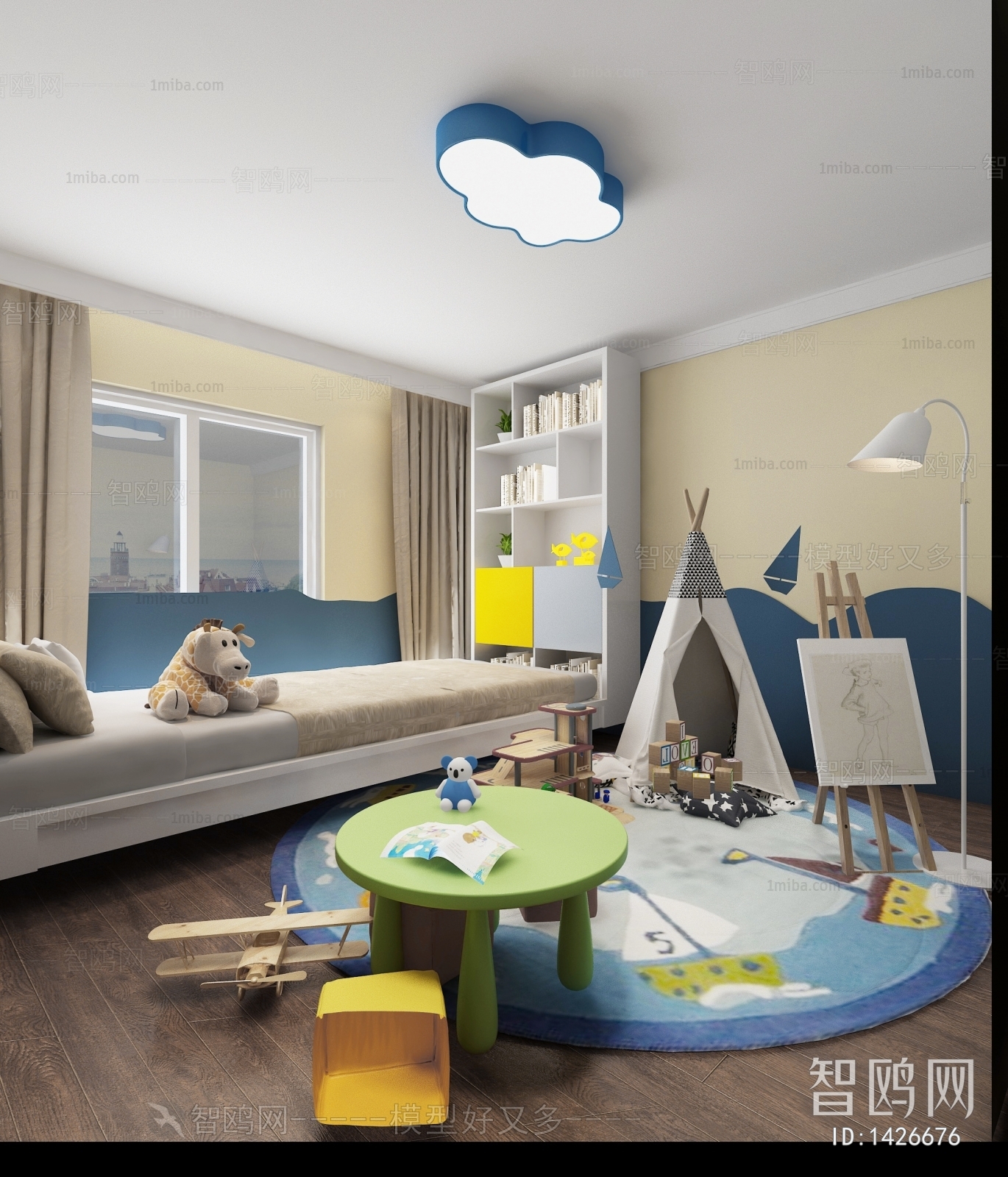 Modern Children's Room Activity Room