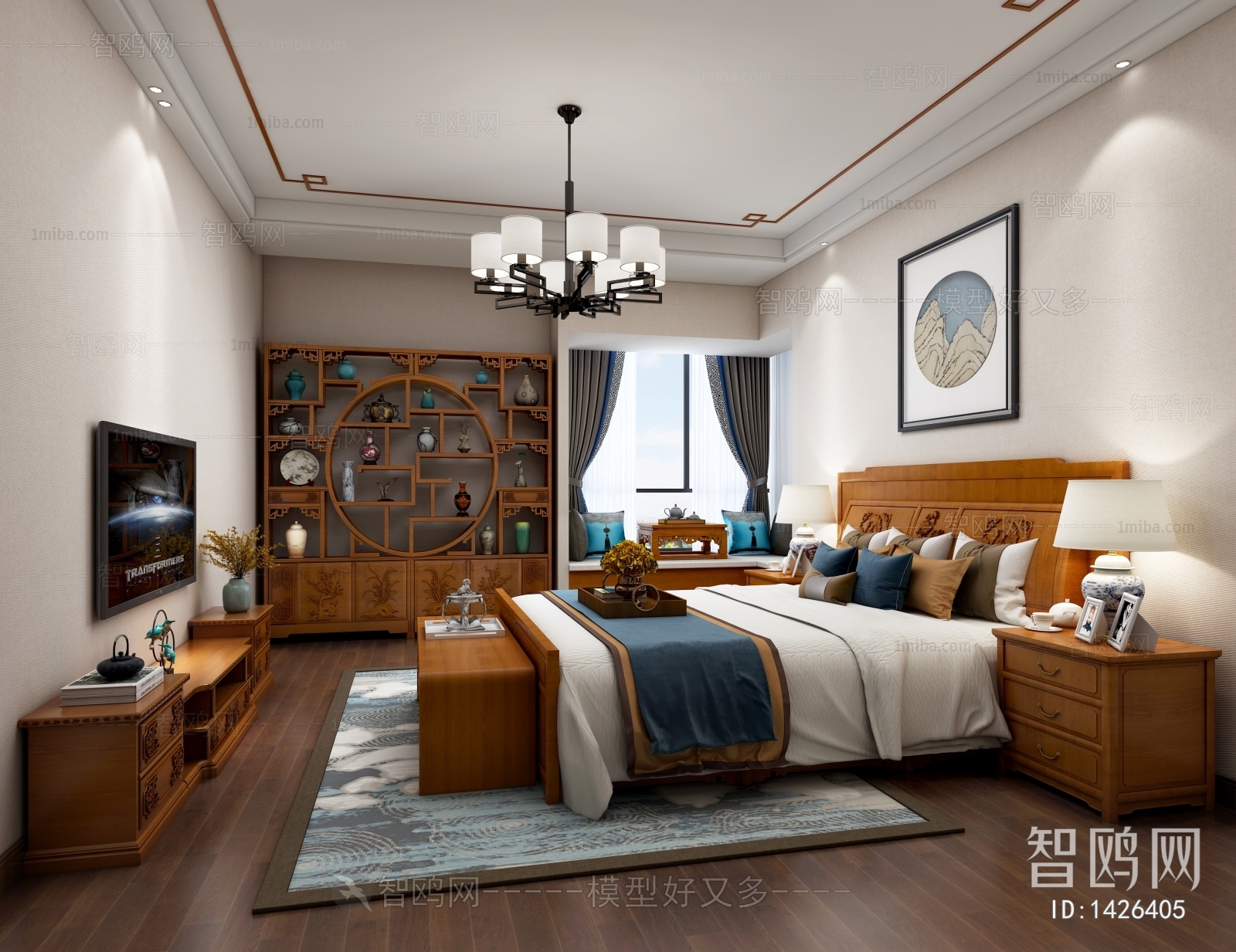 New Chinese Style Bedroom