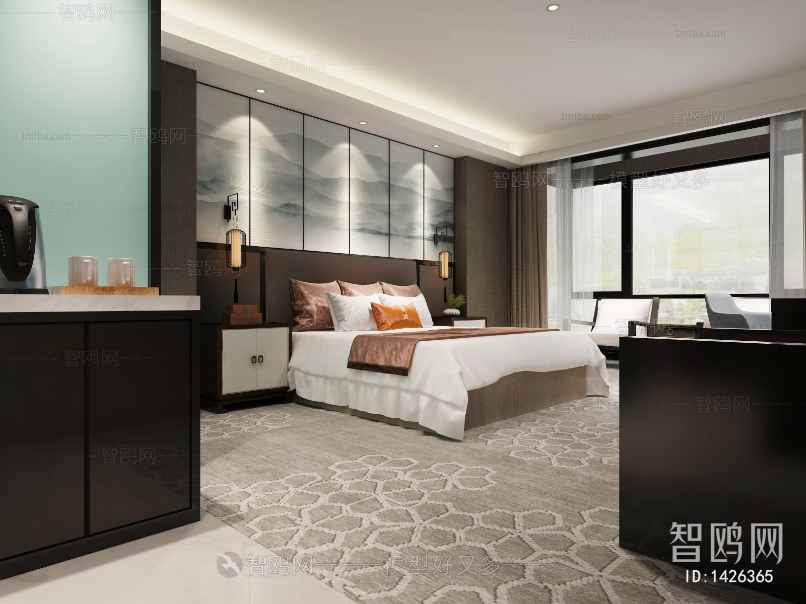New Chinese Style Bedroom