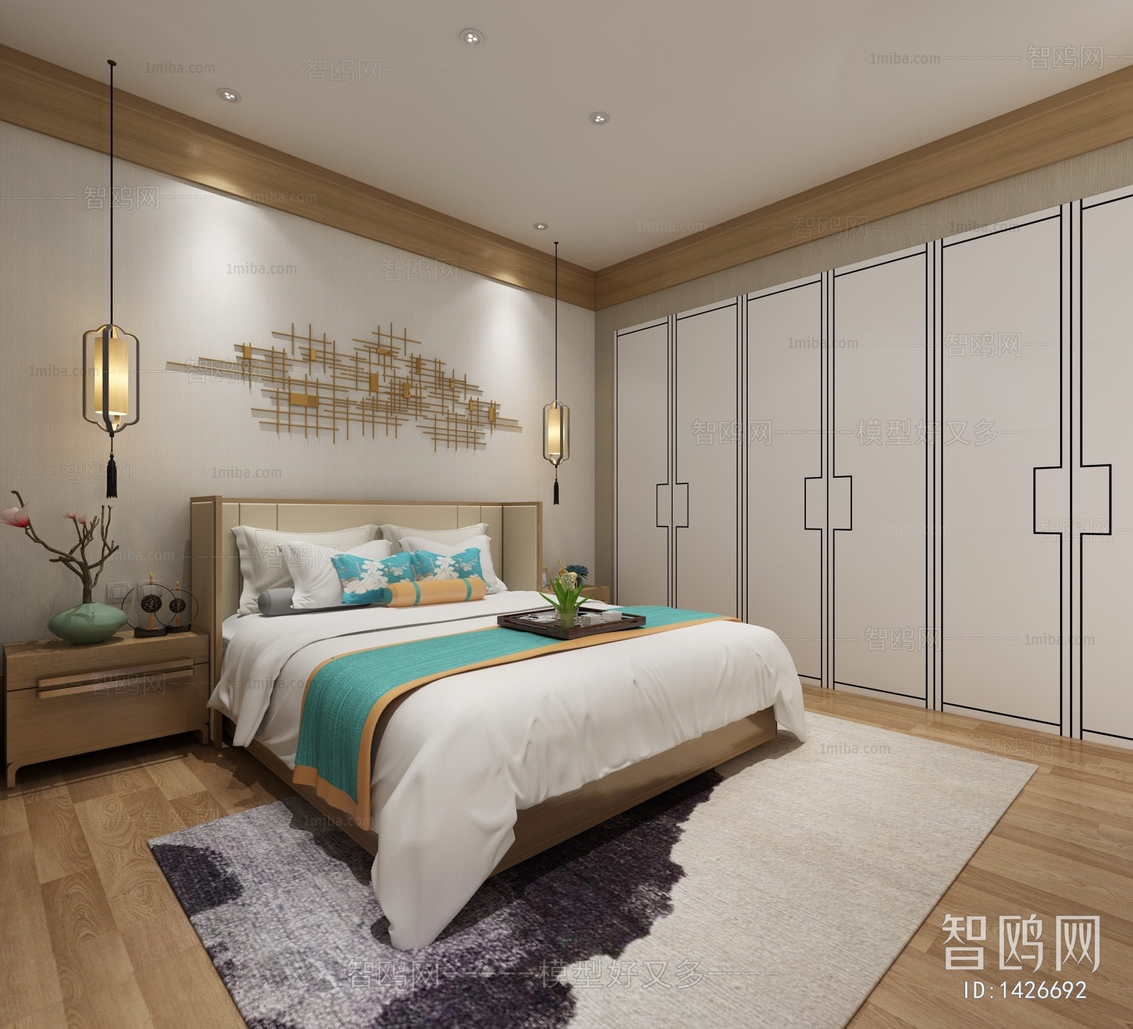 New Chinese Style Bedroom