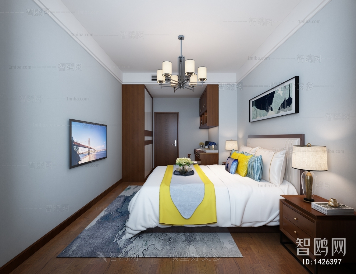 New Chinese Style Bedroom