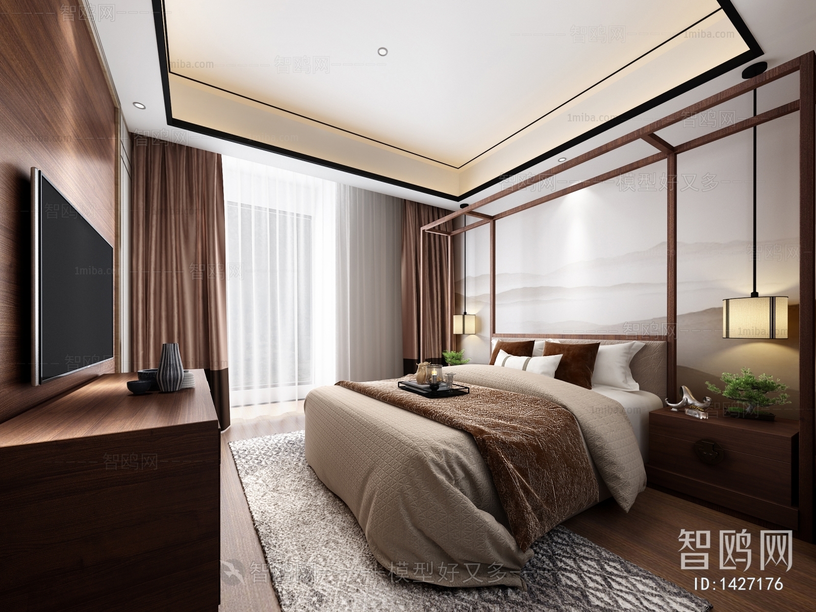 New Chinese Style Bedroom