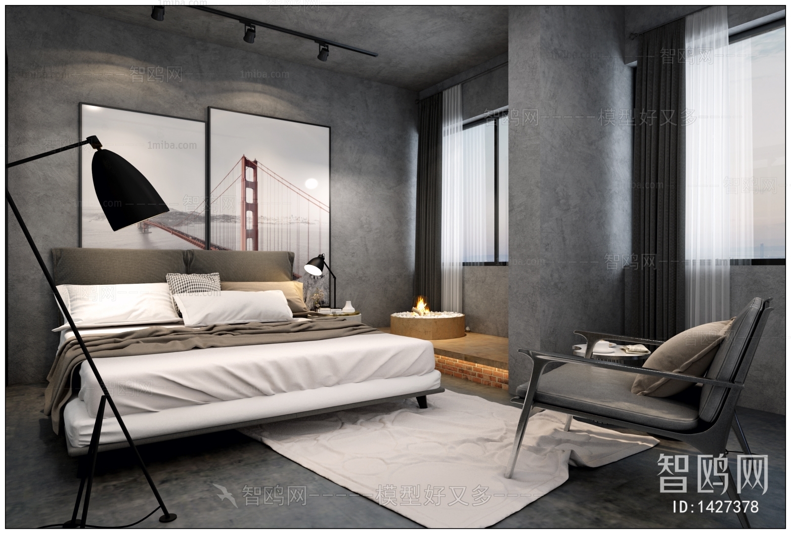 Industrial Style Bedroom