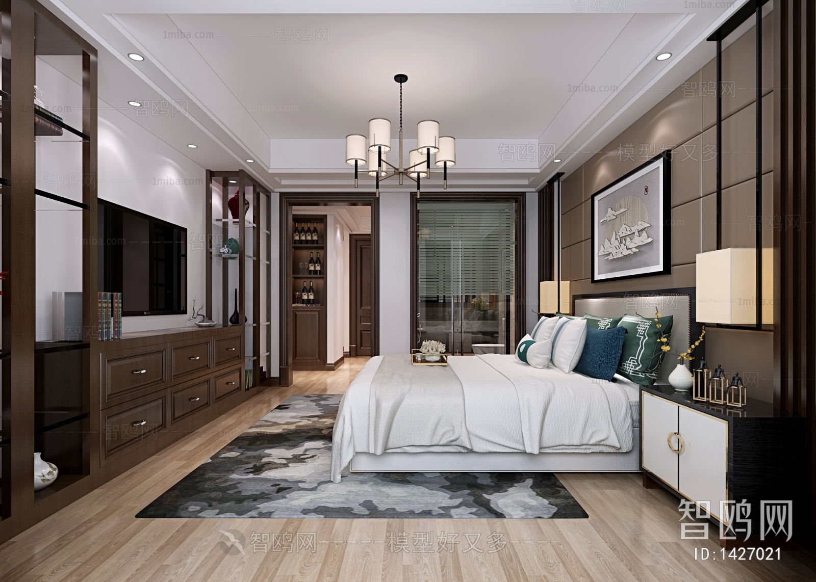 New Chinese Style Bedroom