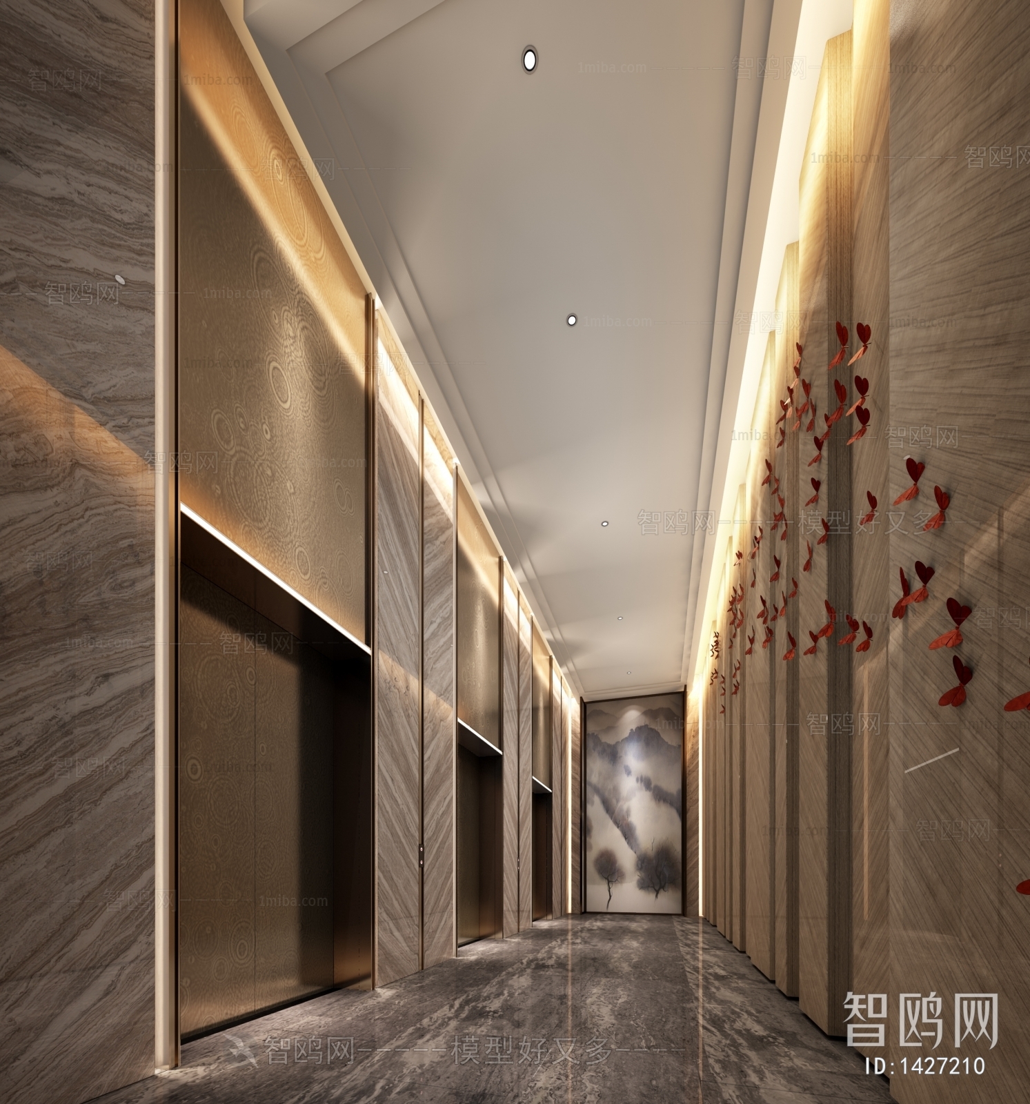 Modern Office Elevator Hall