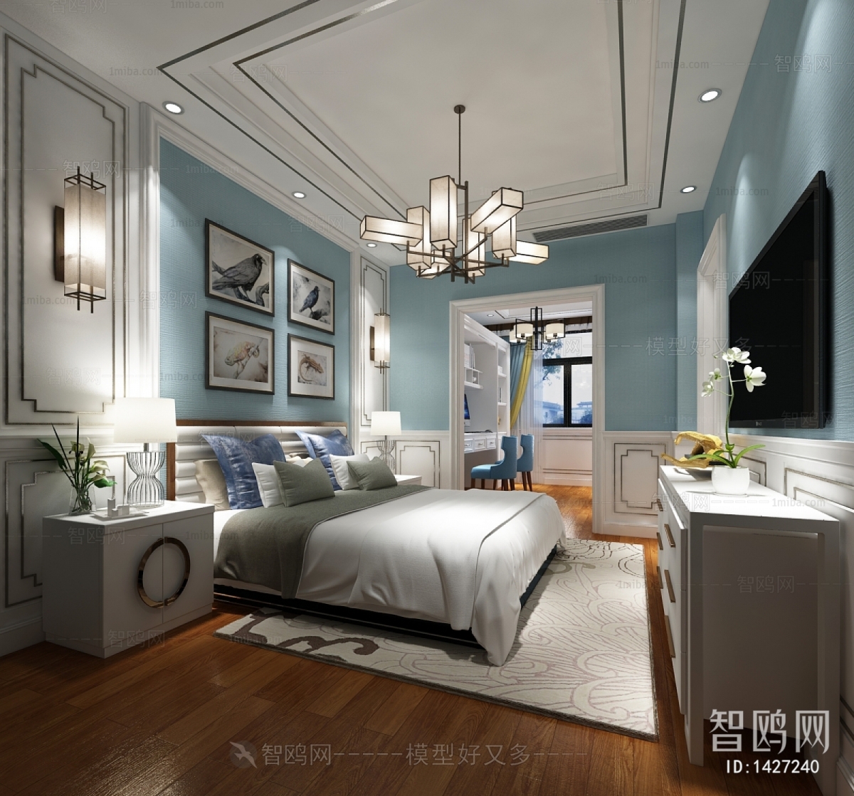 New Chinese Style Bedroom