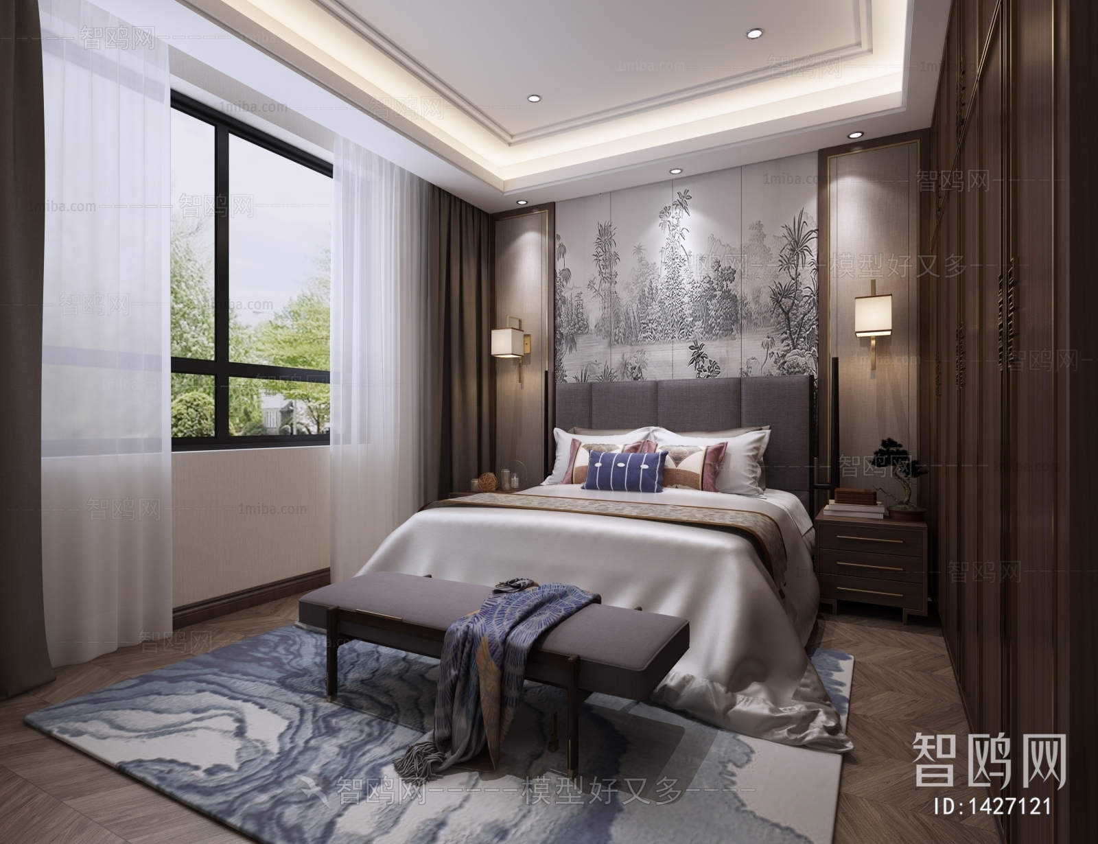 New Chinese Style Bedroom