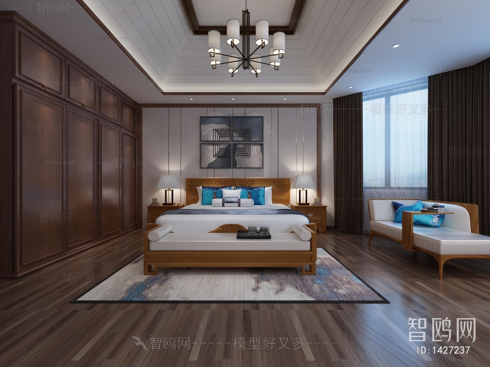 New Chinese Style Bedroom