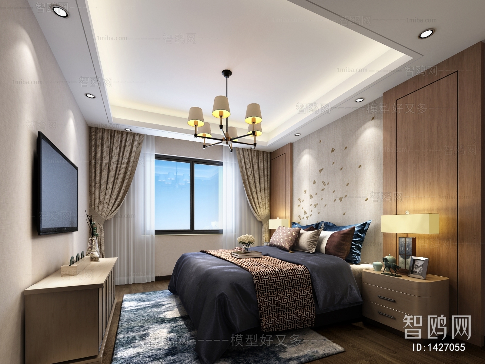 New Chinese Style Bedroom