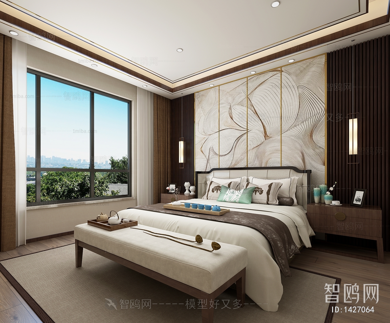 New Chinese Style Bedroom