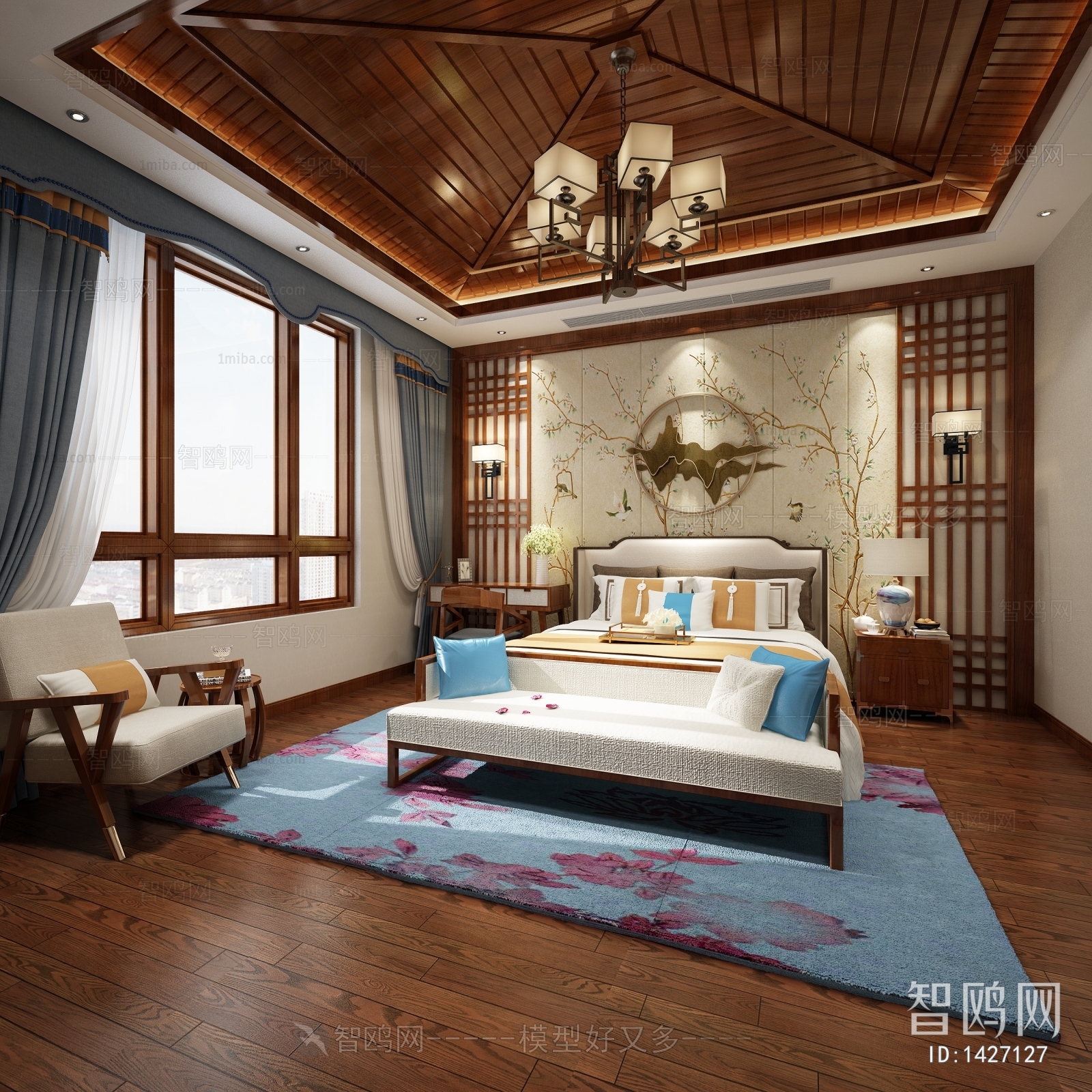 New Chinese Style Bedroom