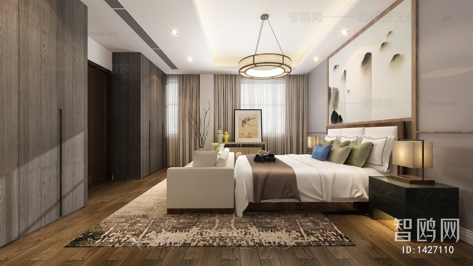 New Chinese Style Bedroom