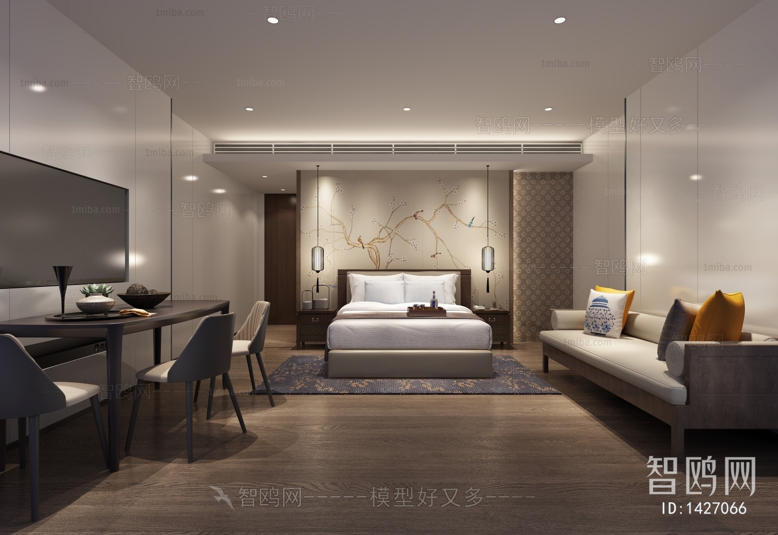 New Chinese Style Bedroom