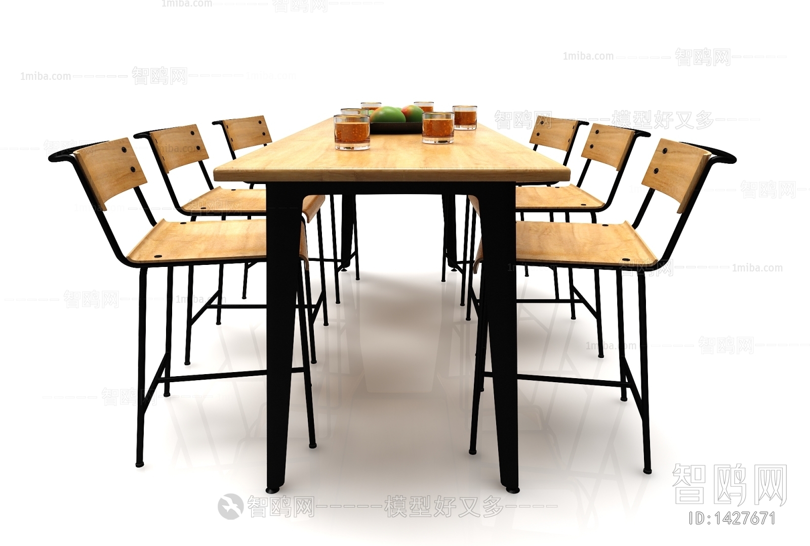 Industrial Style Dining Table And Chairs