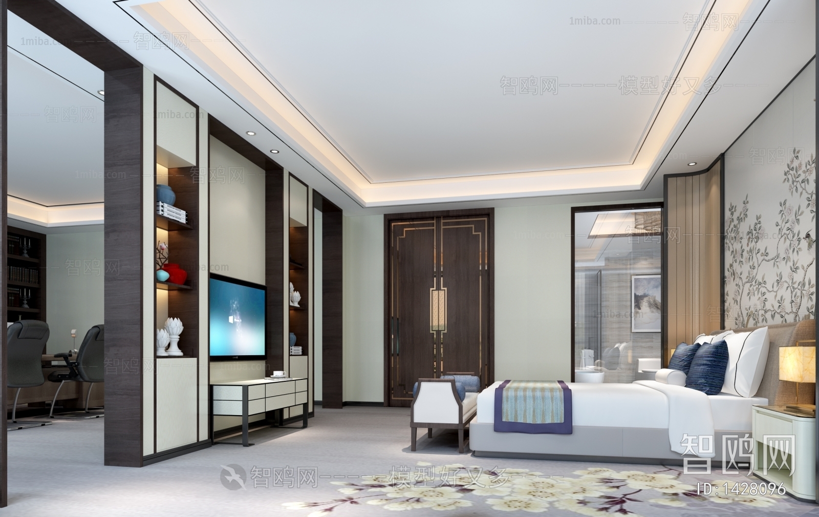 New Chinese Style Bedroom