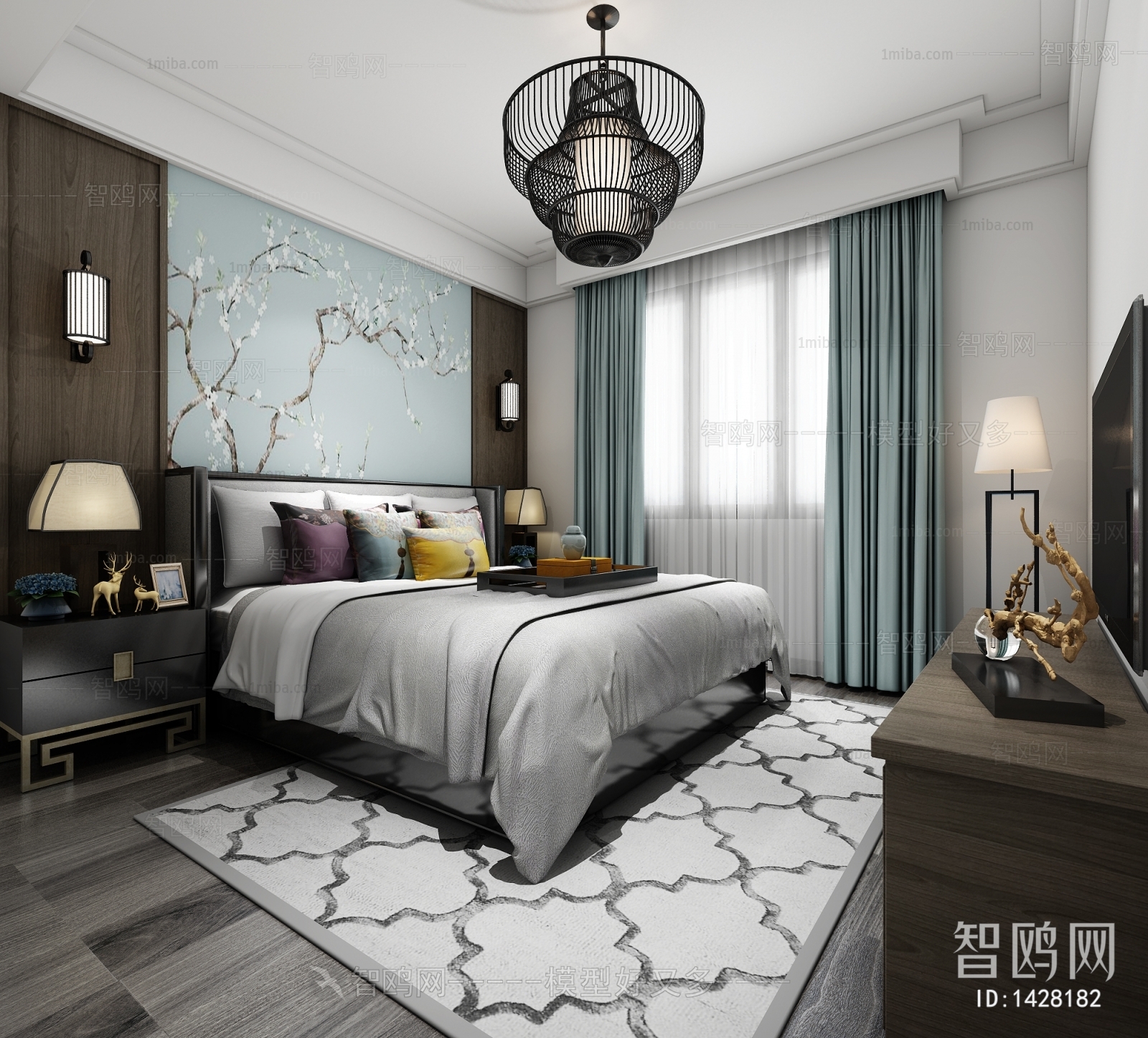 New Chinese Style Bedroom