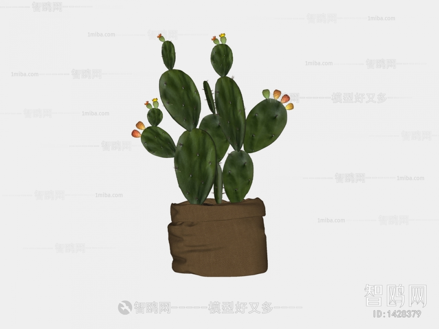 Modern Potted Green Plant